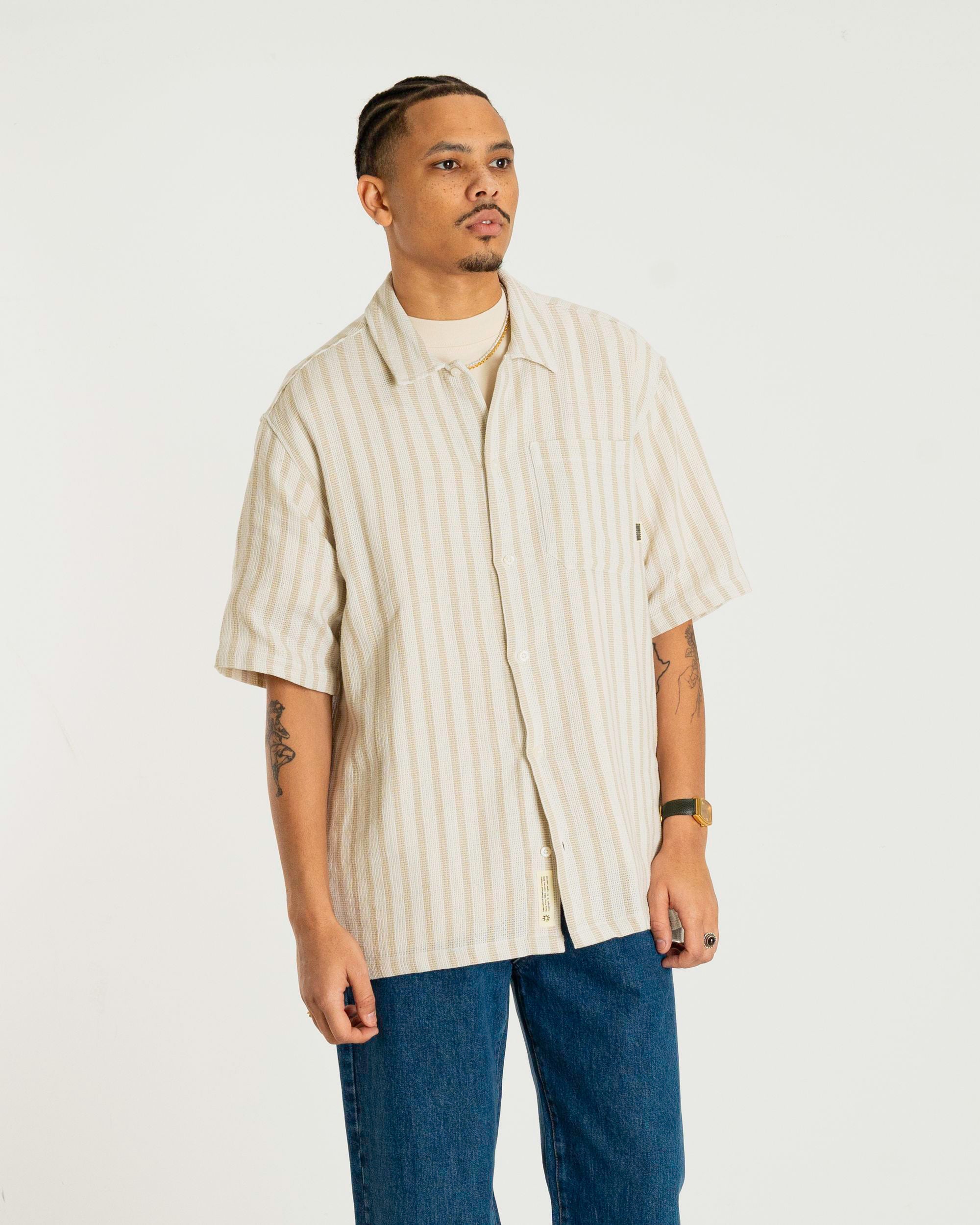 Woodbird WBBanks Weeve Shirt Shirts Sand