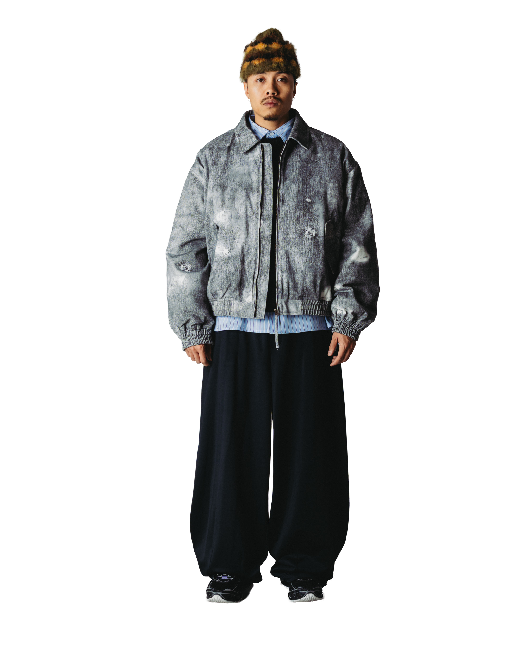 Woodbird WBBao Printed Jacket Outerwear Grey-Black