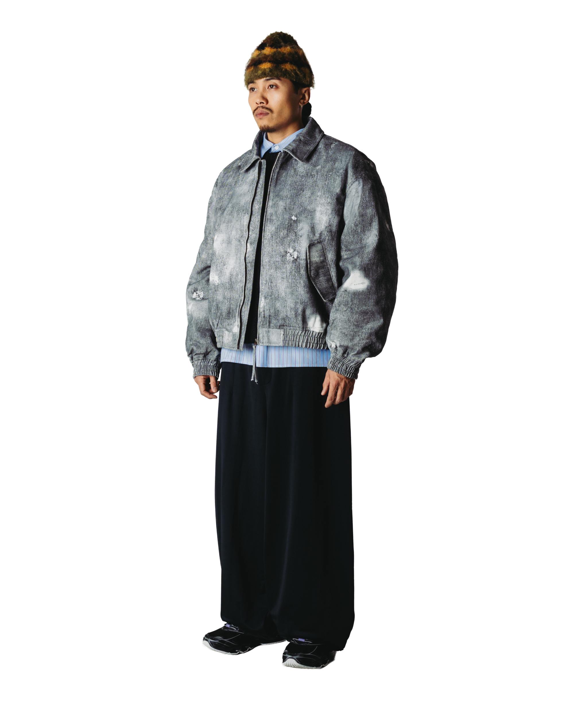 Woodbird WBBao Printed Jacket Outerwear Grey-Black