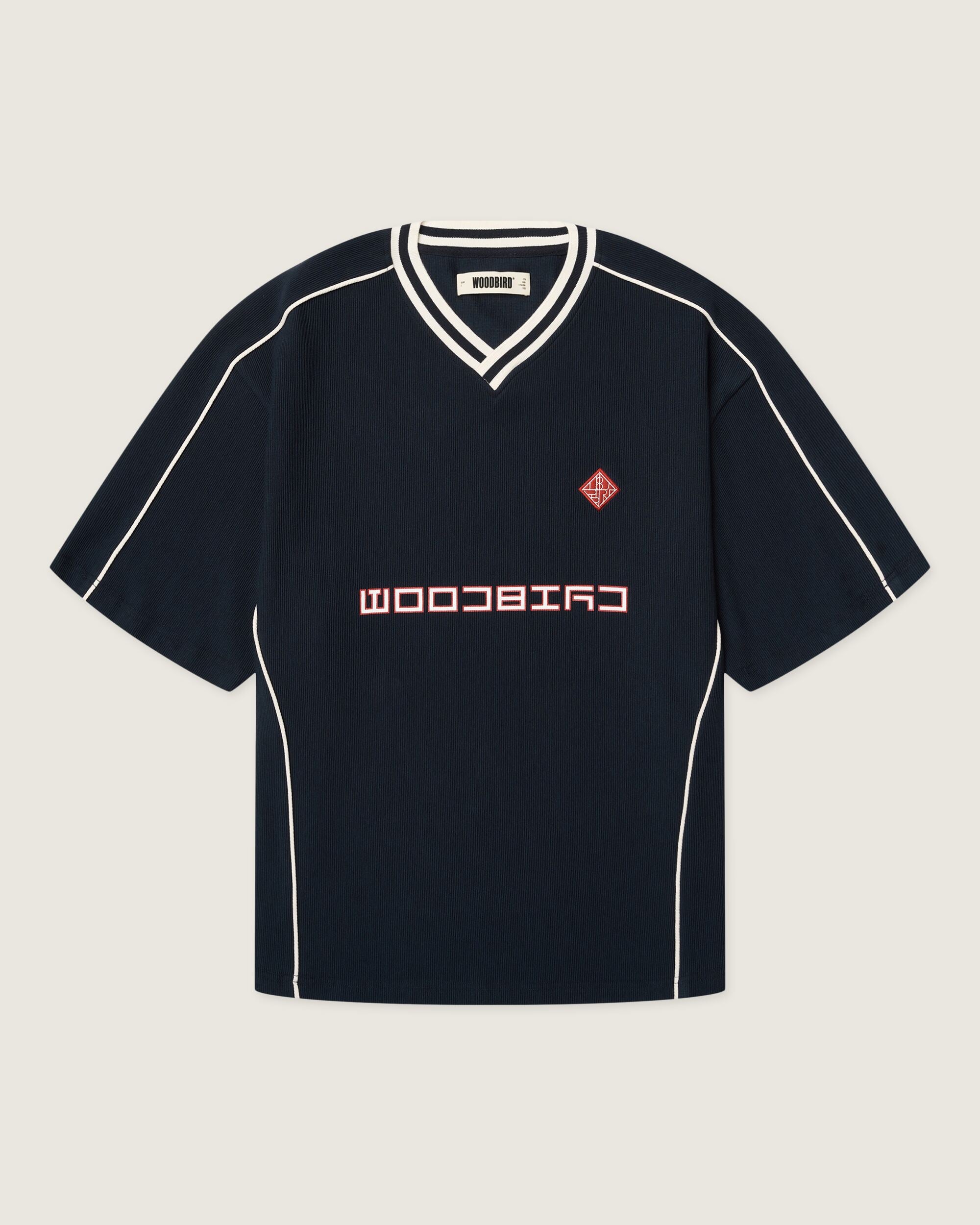 Woodbird WBBeam 90s Sport Tee T-Shirts Dark Navy