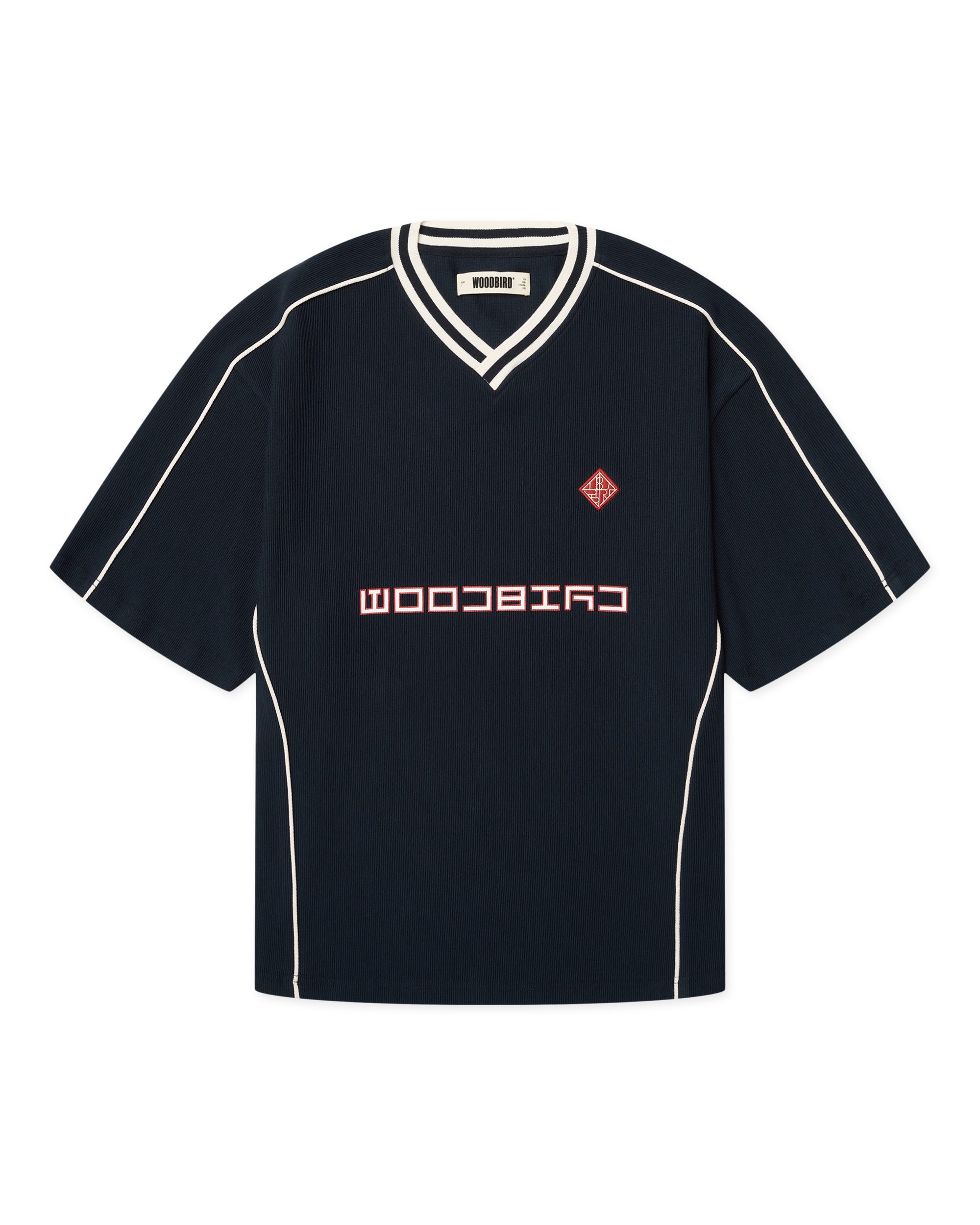 Woodbird WBBeam 90s Sport Tee T-Shirts Dark Navy