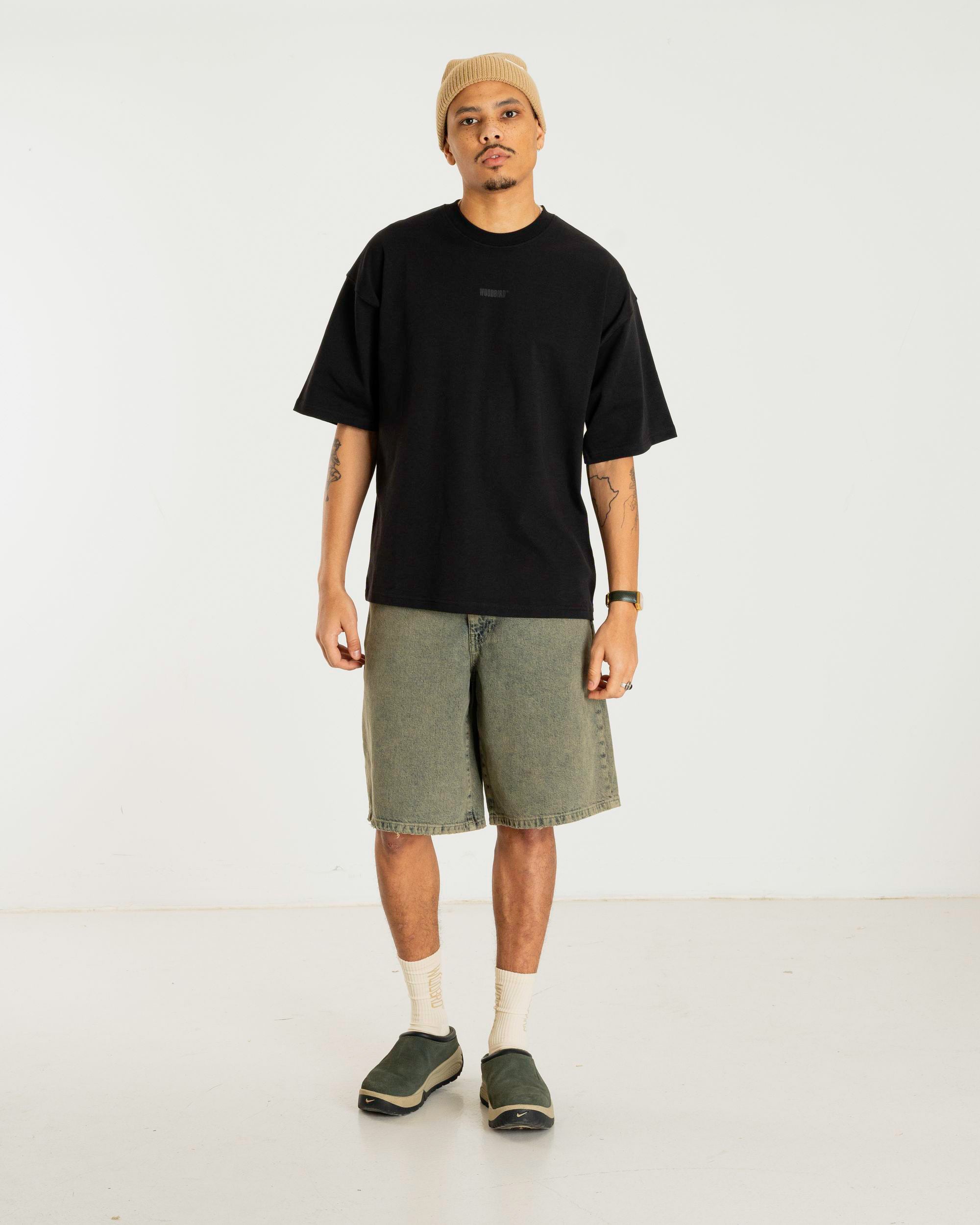 Woodbird WBBeam Base Tee T-Shirts Black