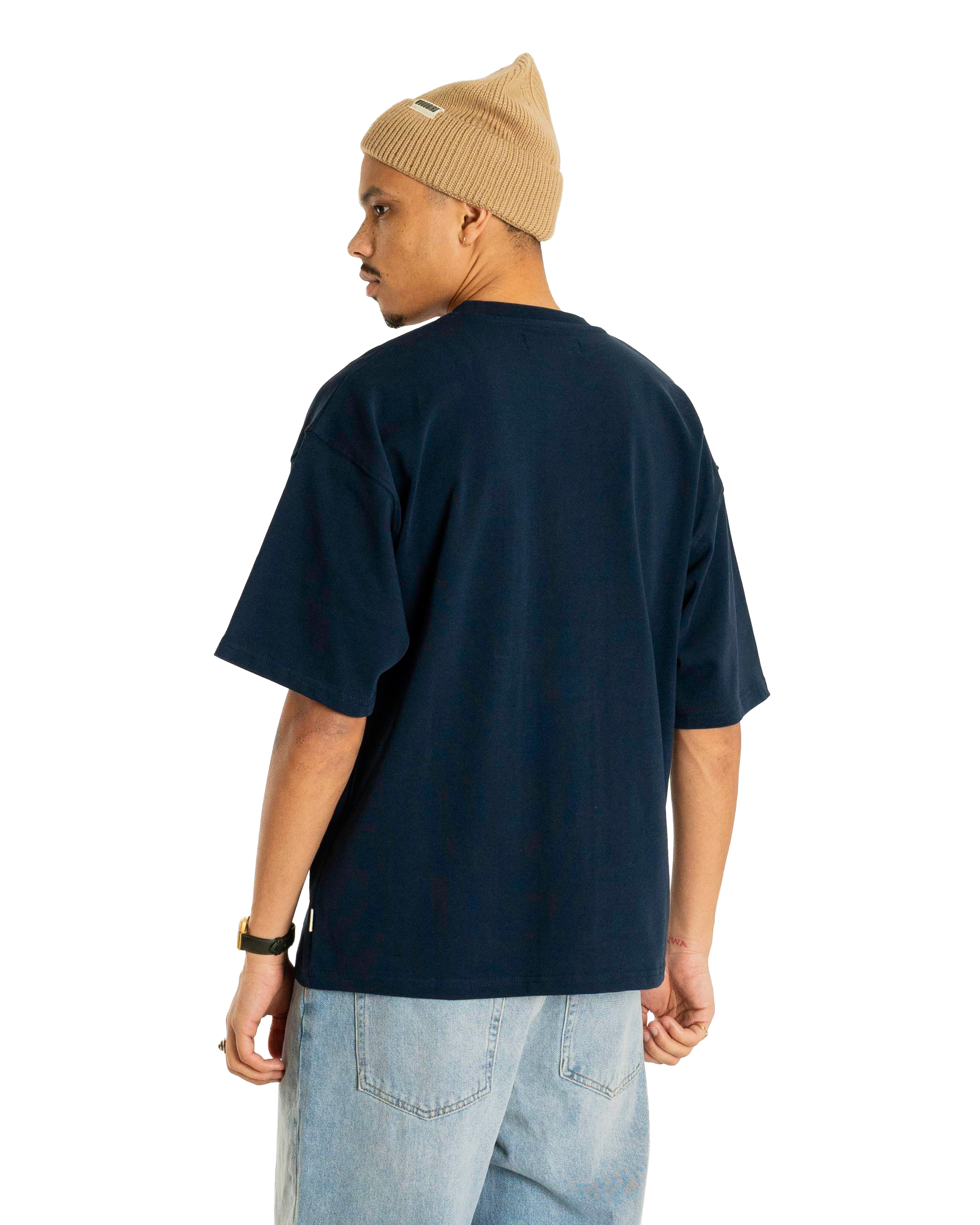 Woodbird WBBeam Base Tee T-Shirts Navy Blazer