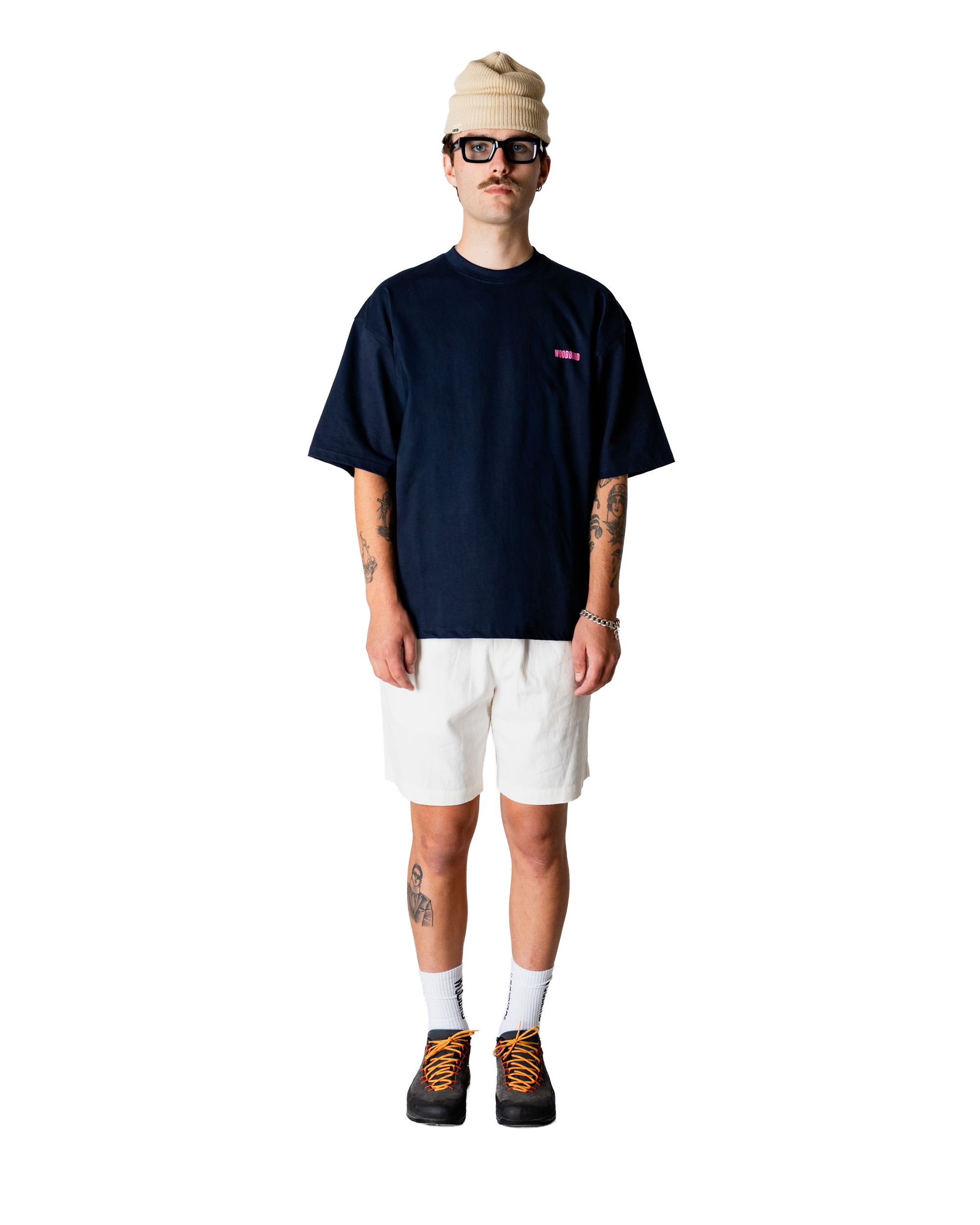 Woodbird WBBeam Book Tee T-Shirts Dark Navy