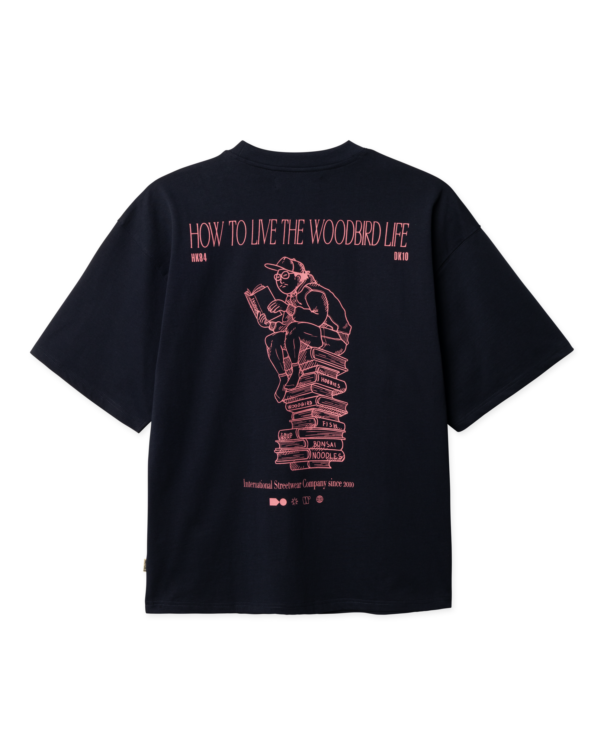 Woodbird WBBeam Book Tee T-Shirts Dark Navy