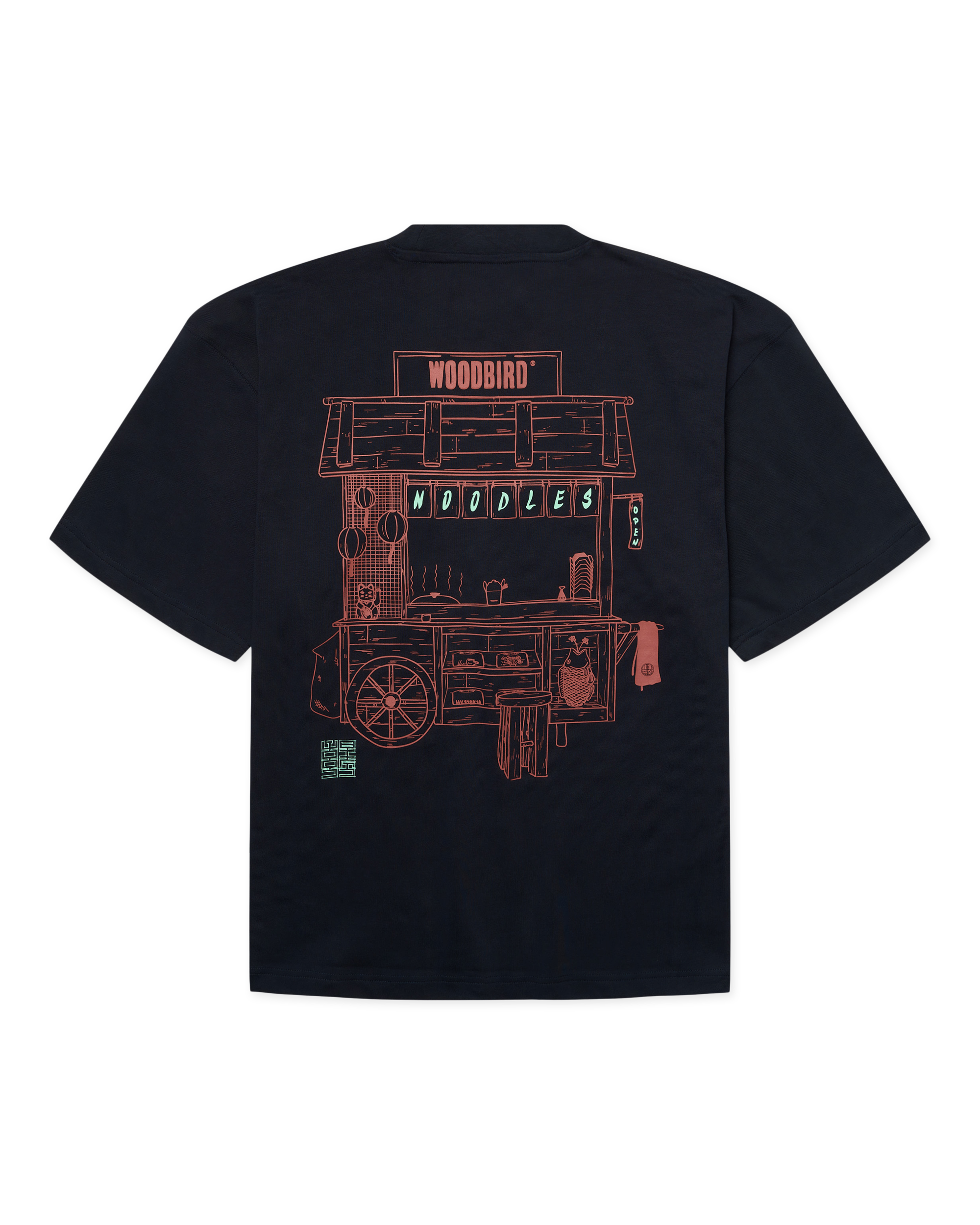 Woodbird WBBeam Cart Tee T-Shirts Dark Navy