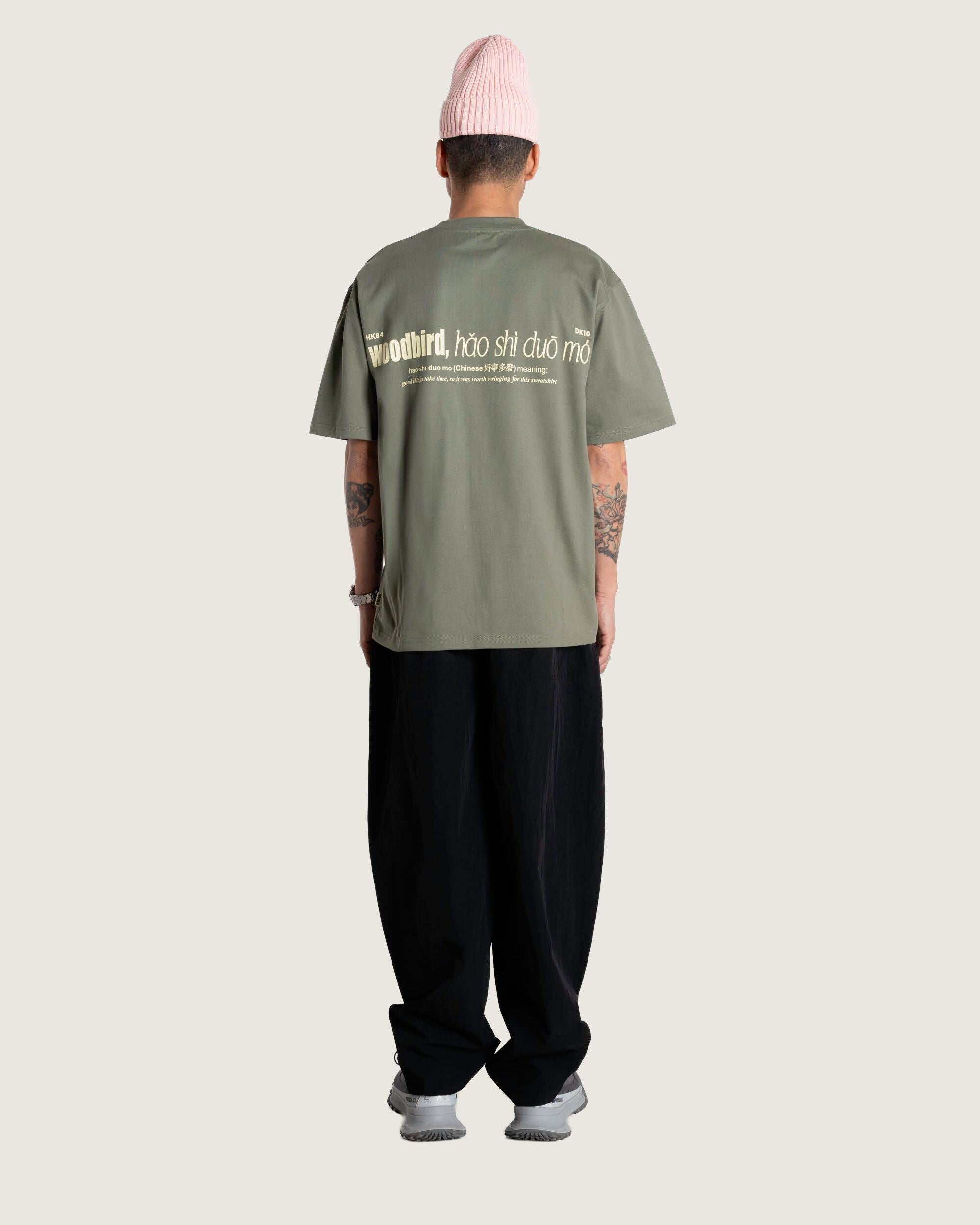 Woodbird WBBeam Hao Tee T-Shirts Grey-Green