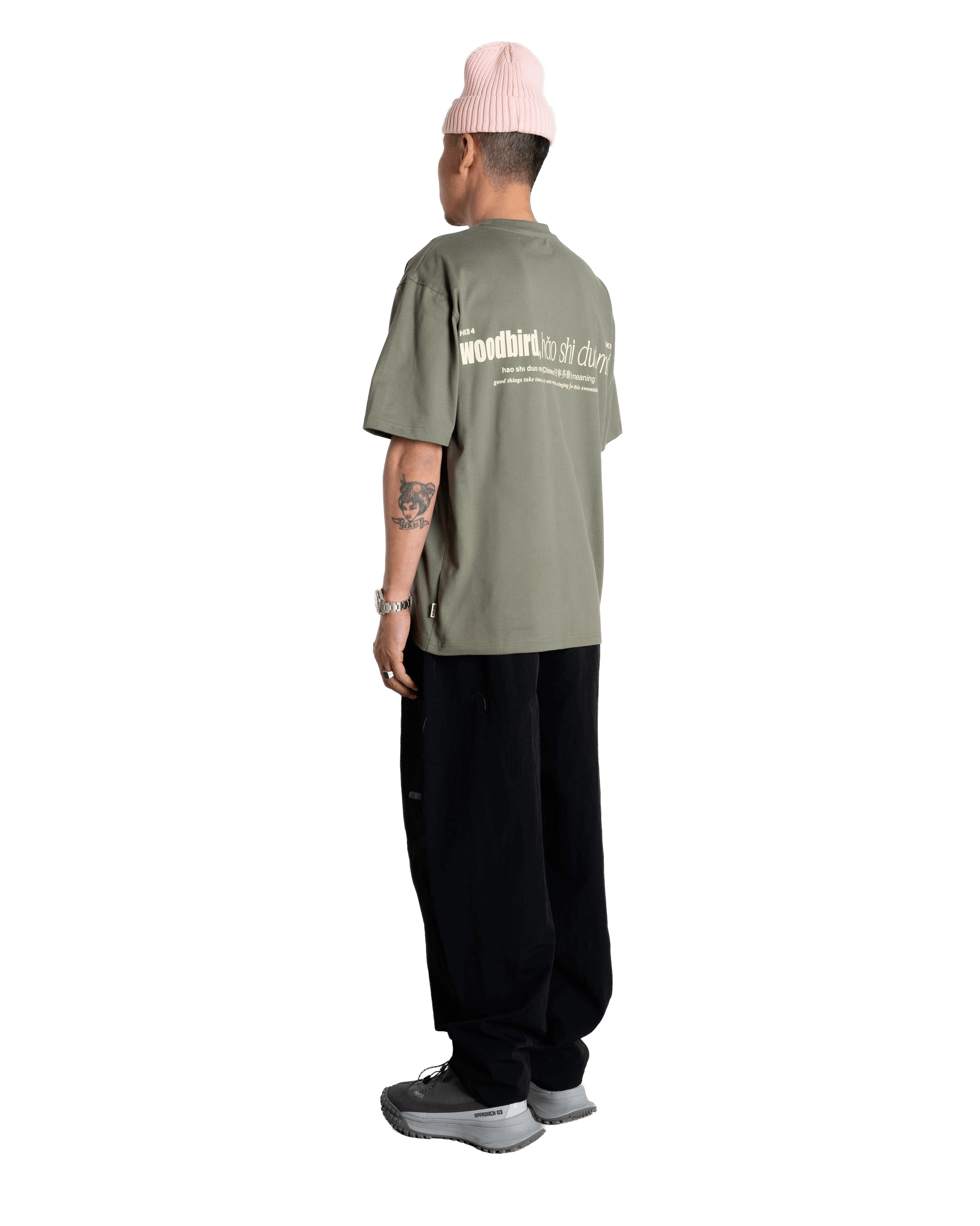 Woodbird WBBeam Hao Tee T-Shirts Grey-Green