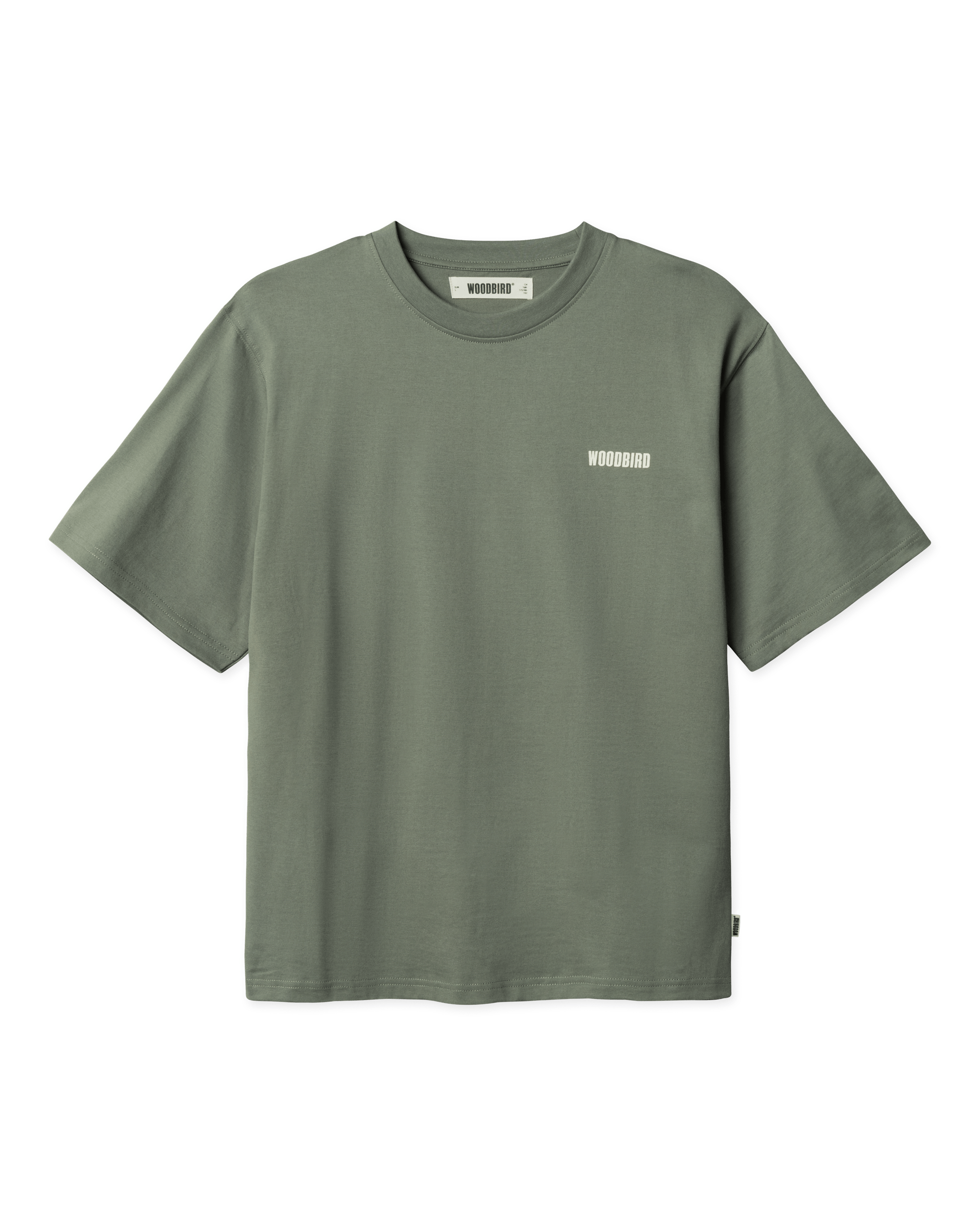 Woodbird WBBeam Hao Tee T-Shirts Grey-Green