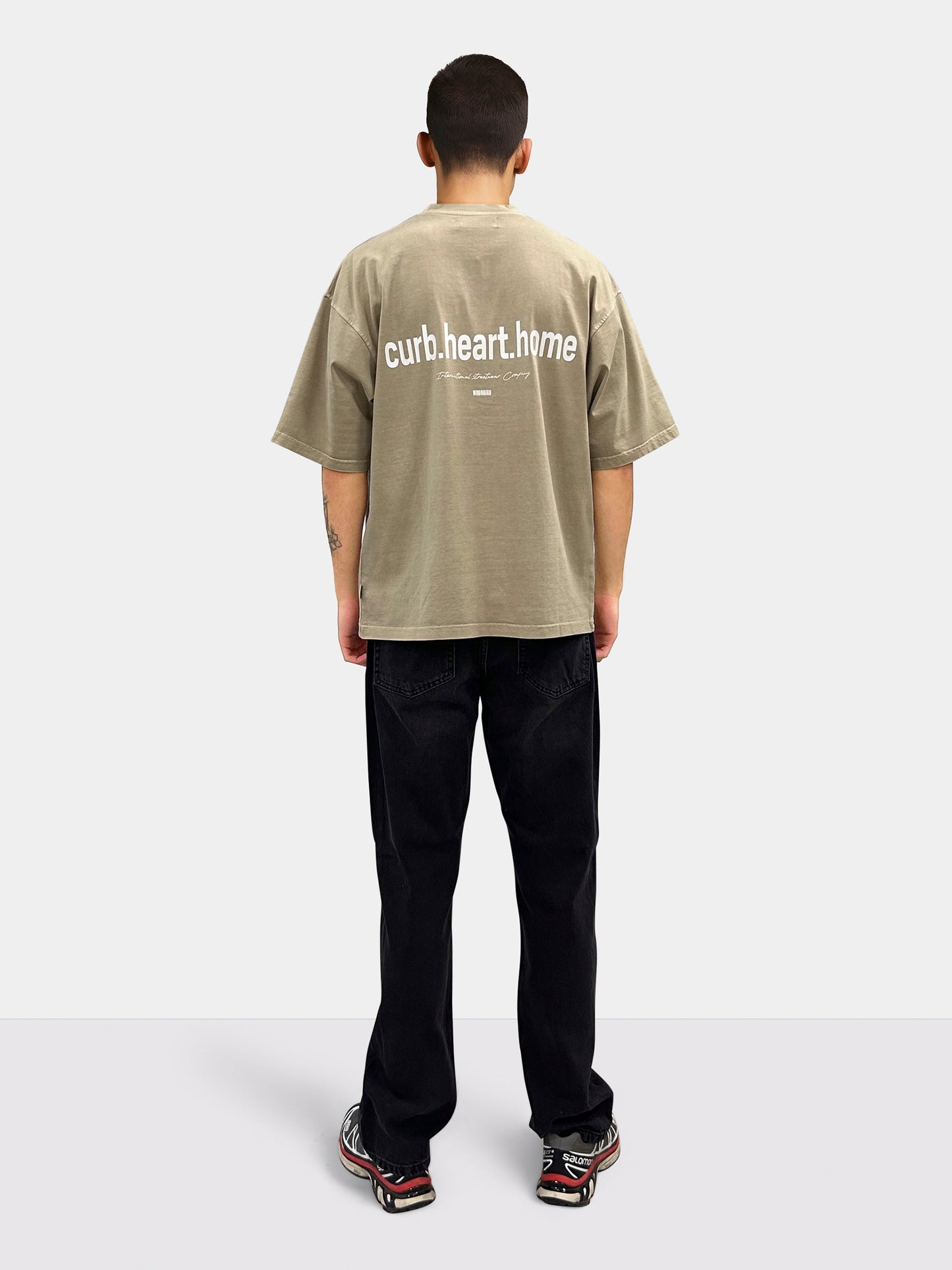 Woodbird WBBeam Home Tee T-Shirts Dark Beige