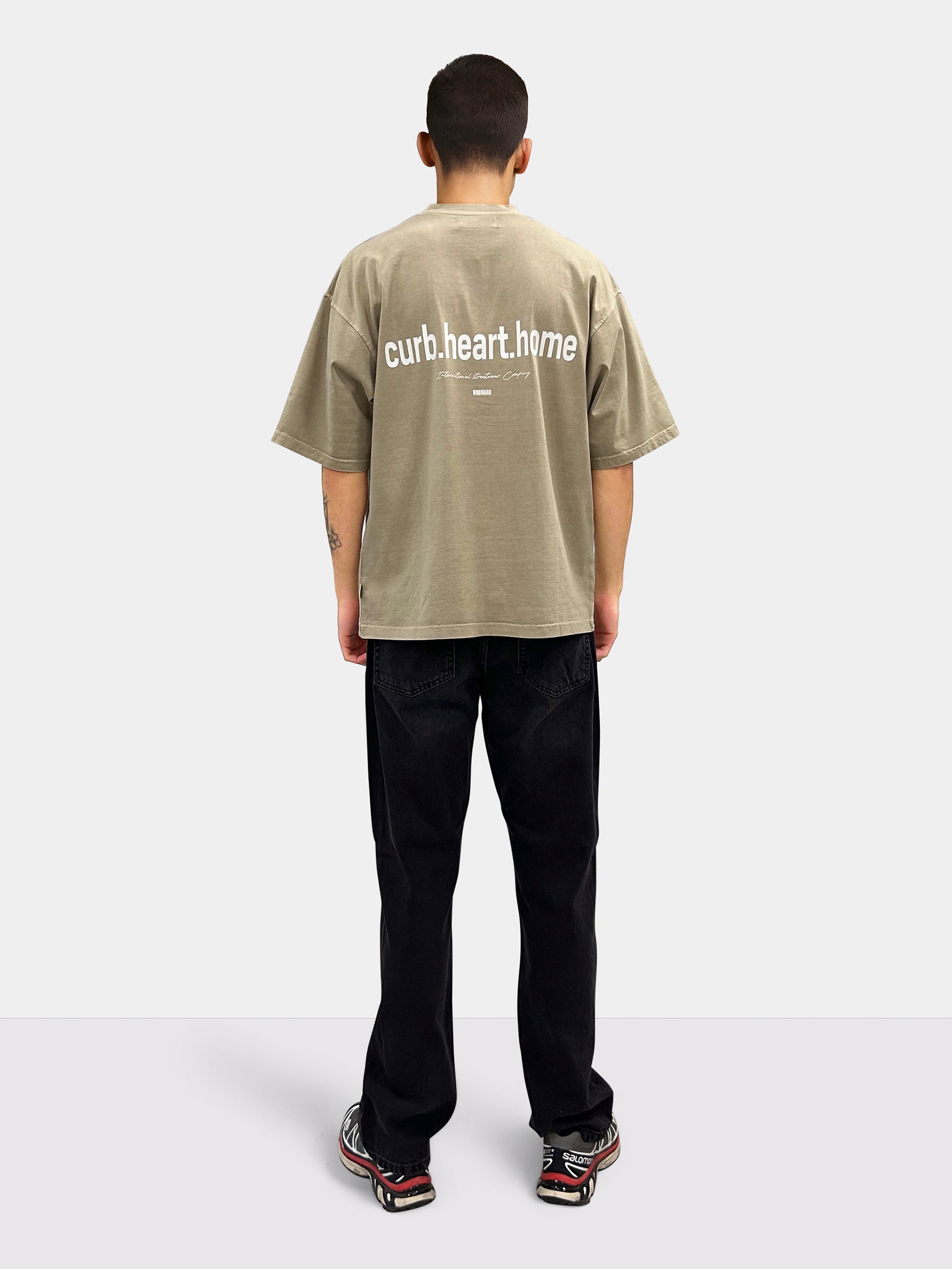 Woodbird WBBeam Home Tee T-Shirts Dark Beige