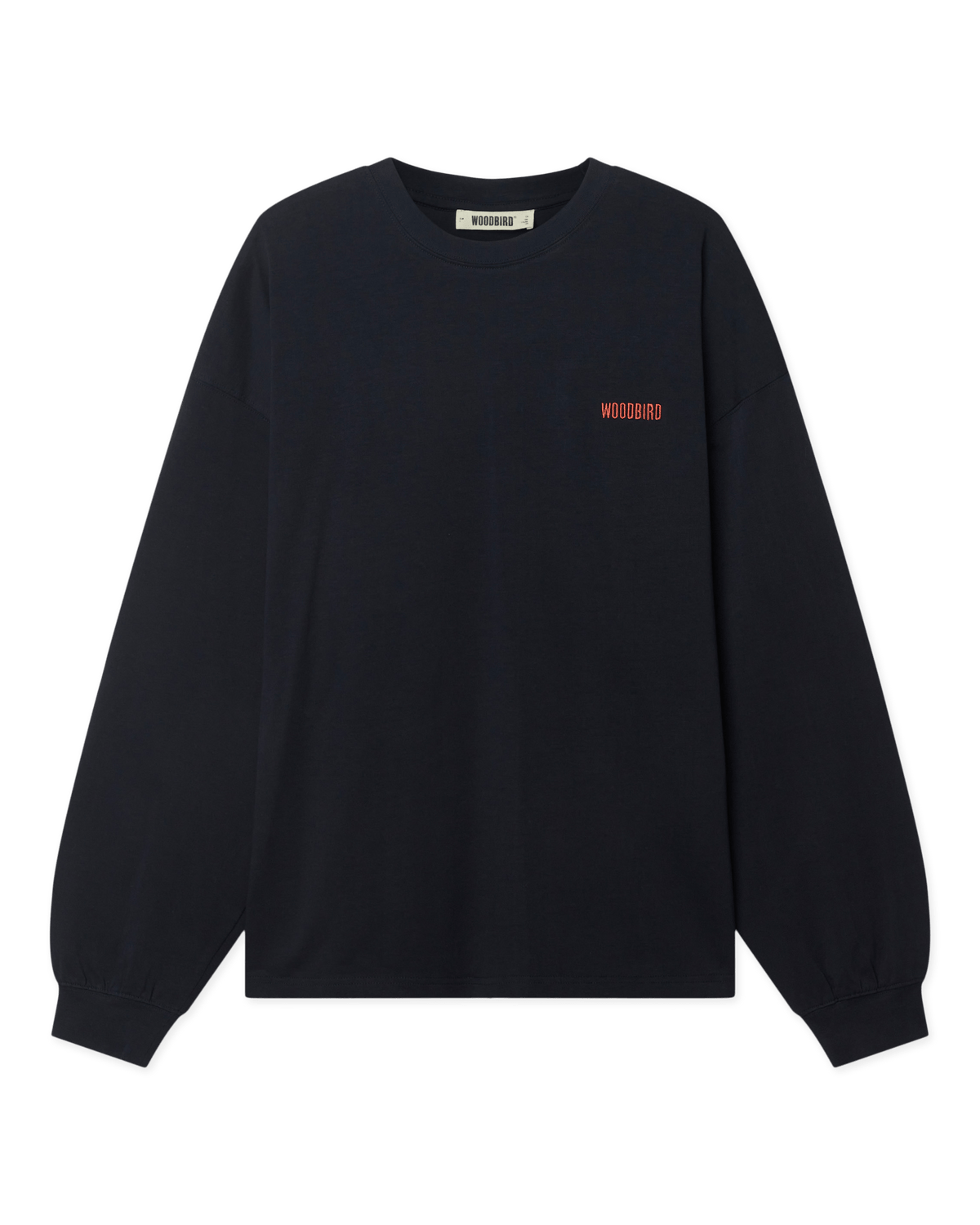 Woodbird WBBeam LS Retro Tee T-Shirts Dark Navy
