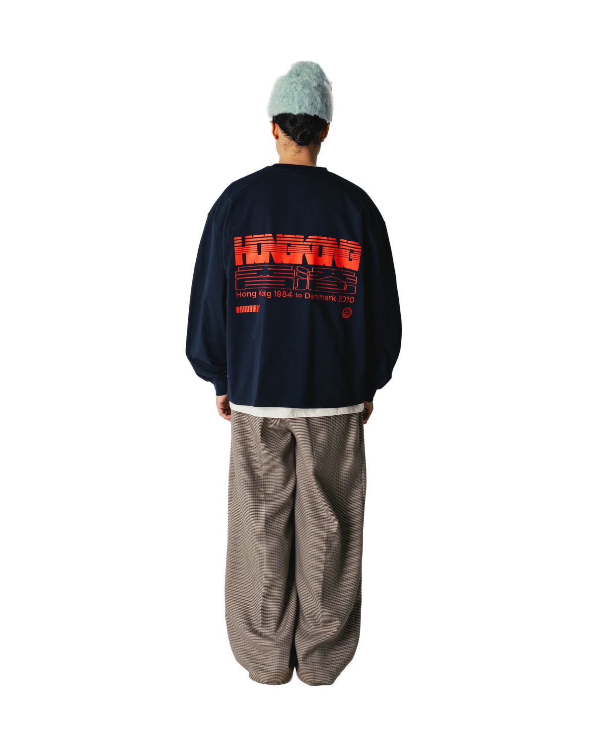Woodbird WBBeam LS Retro Tee T-Shirts Dark Navy