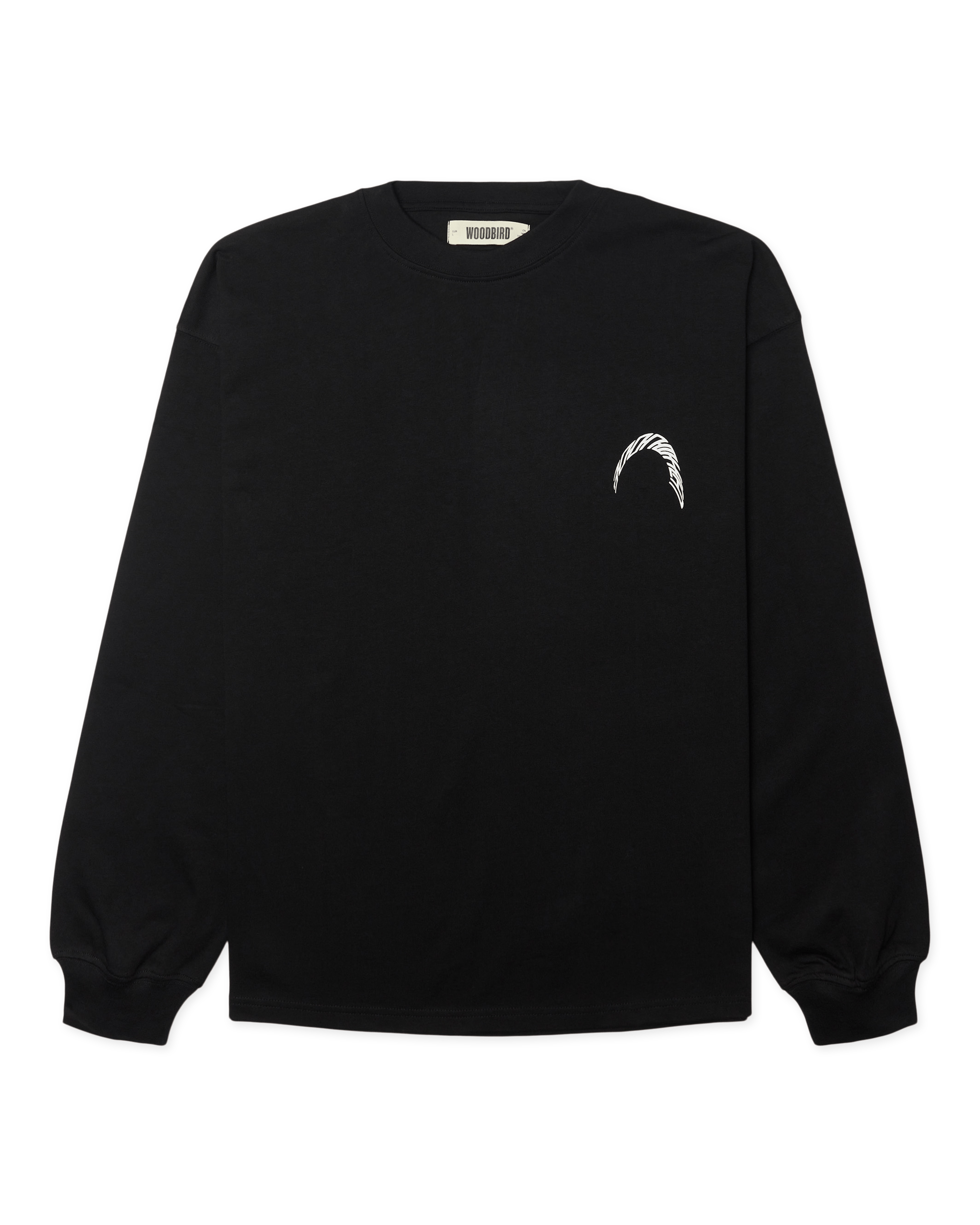 Woodbird WBBeam LS Warp Tee T-Shirts Black