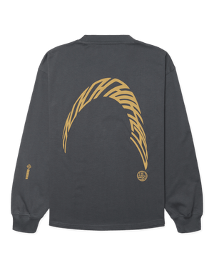 Woodbird WBBeam LS Warp Tee T-Shirts Slate Blue