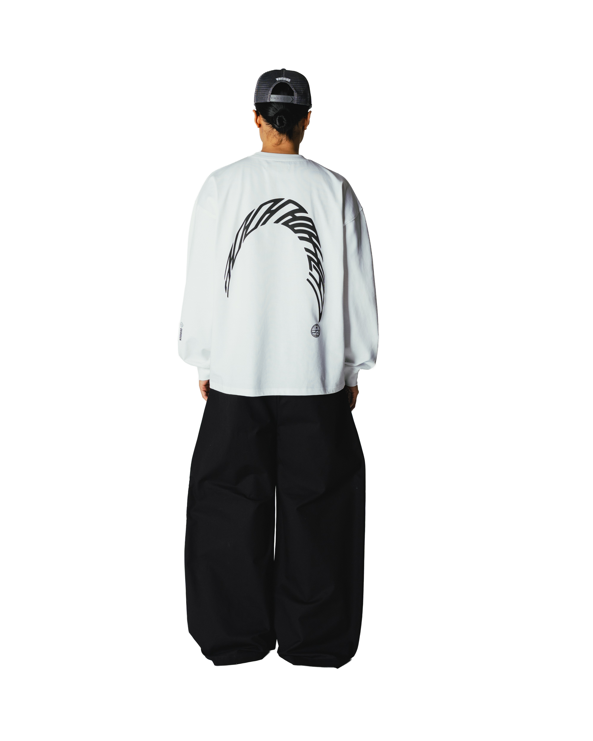 Woodbird WBBeam LS Warp Tee T-Shirts White