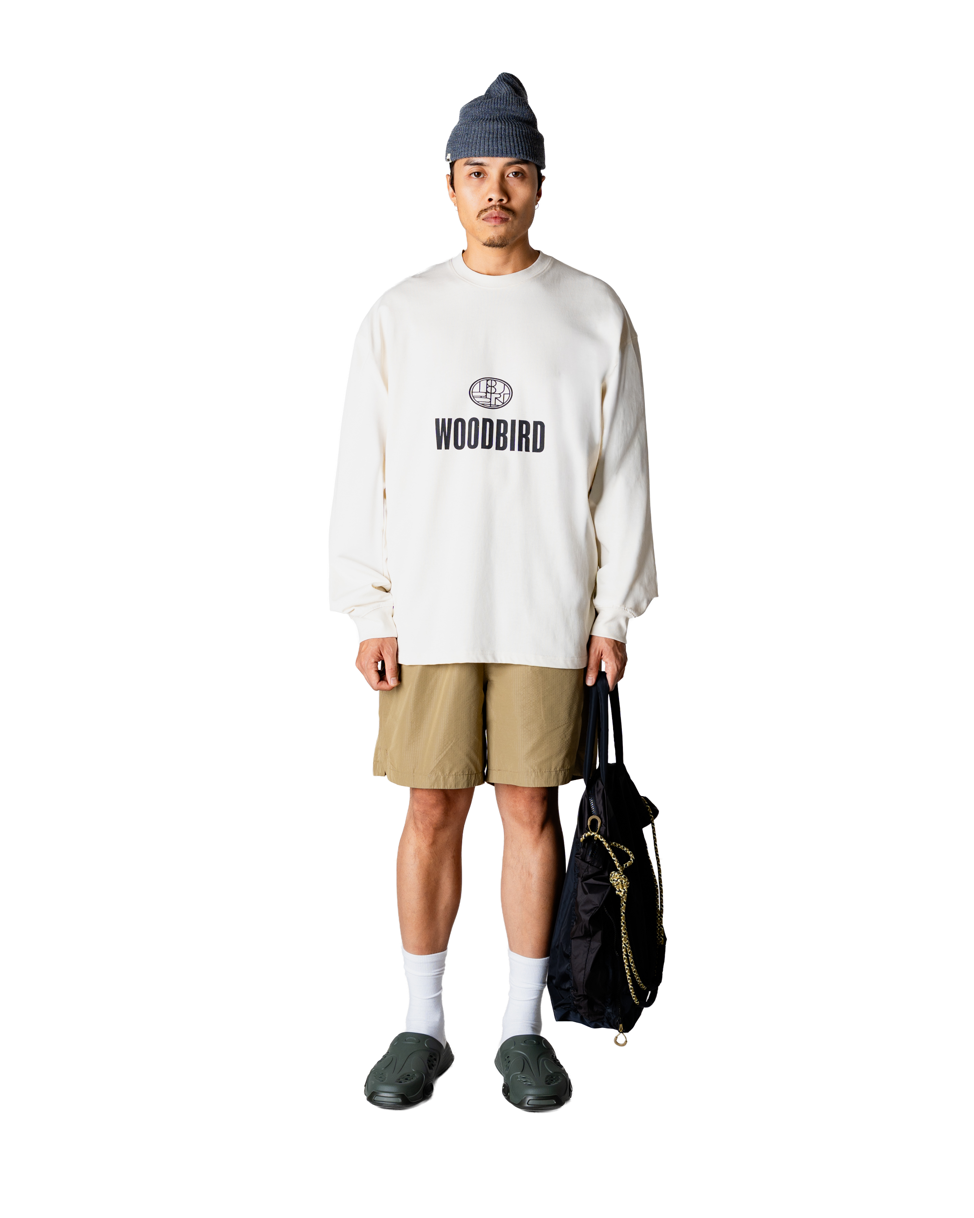 Woodbird WBBeam L/S Nine Tee T-Shirts Off White
