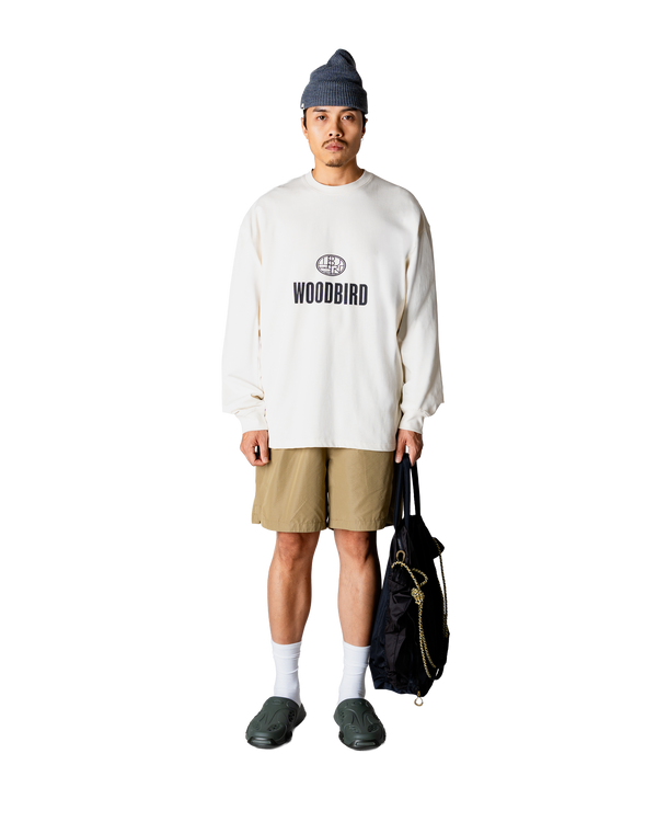 Woodbird WBBeam L/S Nine Tee T-Shirts Off White
