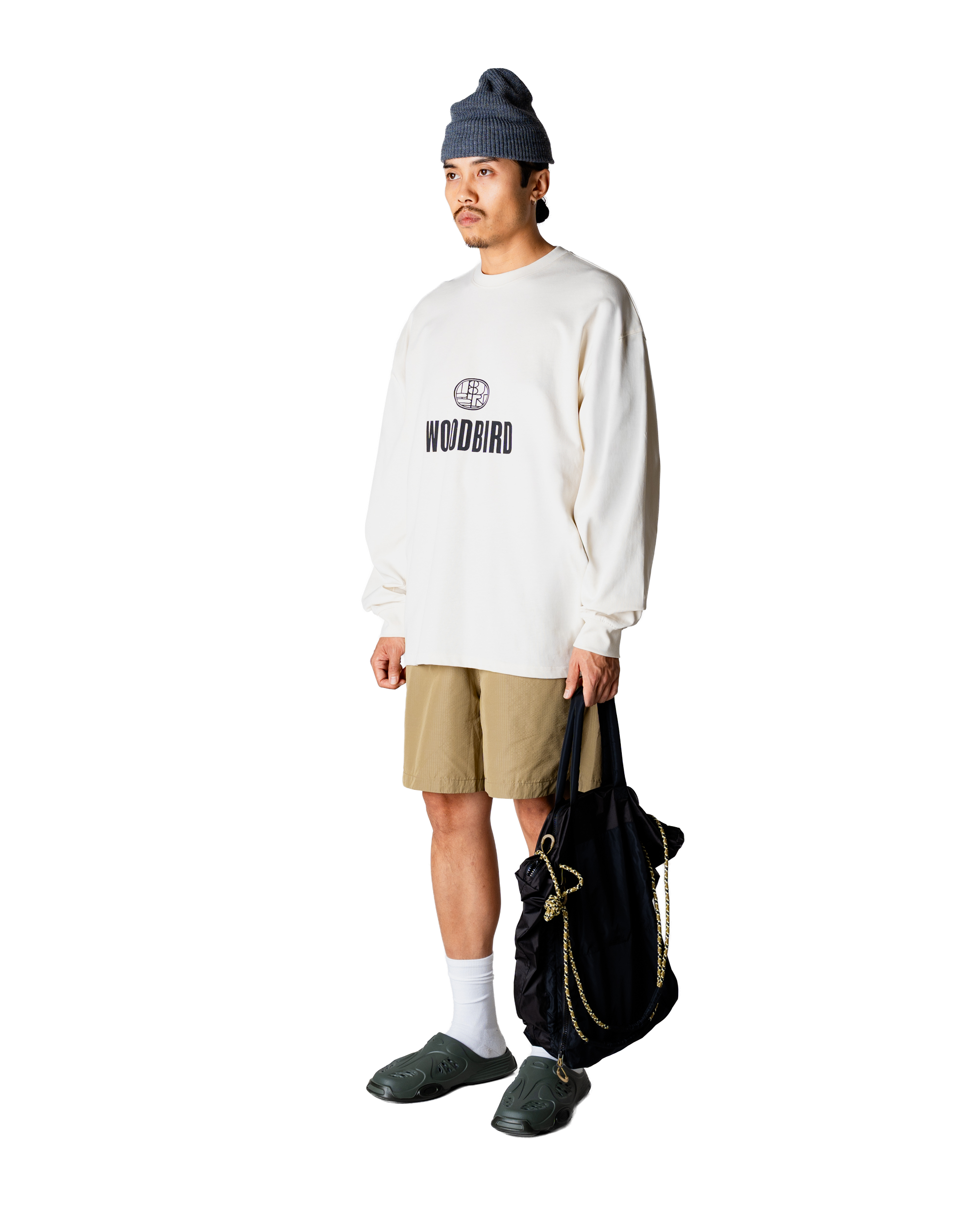 Woodbird WBBeam L/S Nine Tee T-Shirts Off White