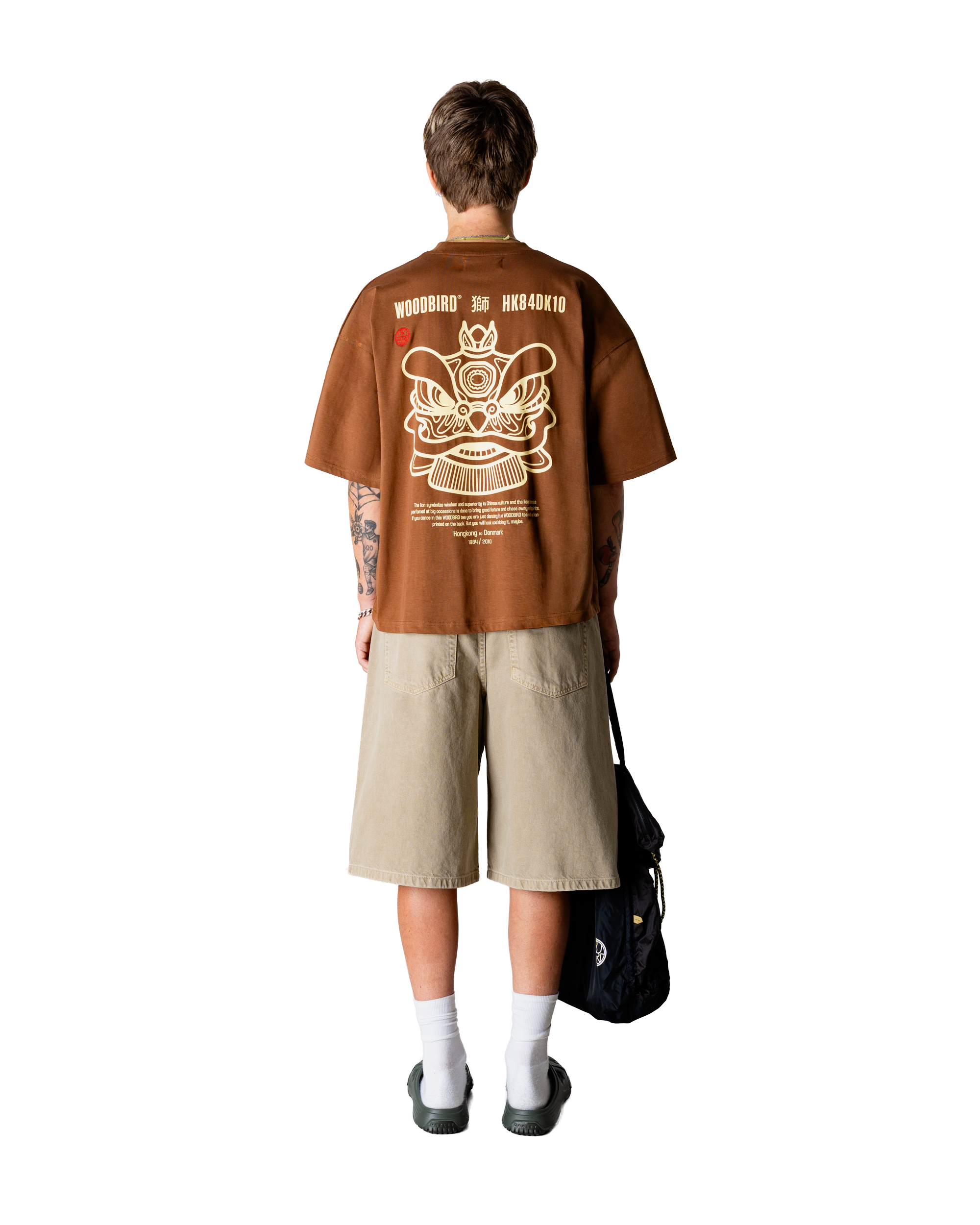 Woodbird WBBeam Lion Tee T-Shirts Mid Brown
