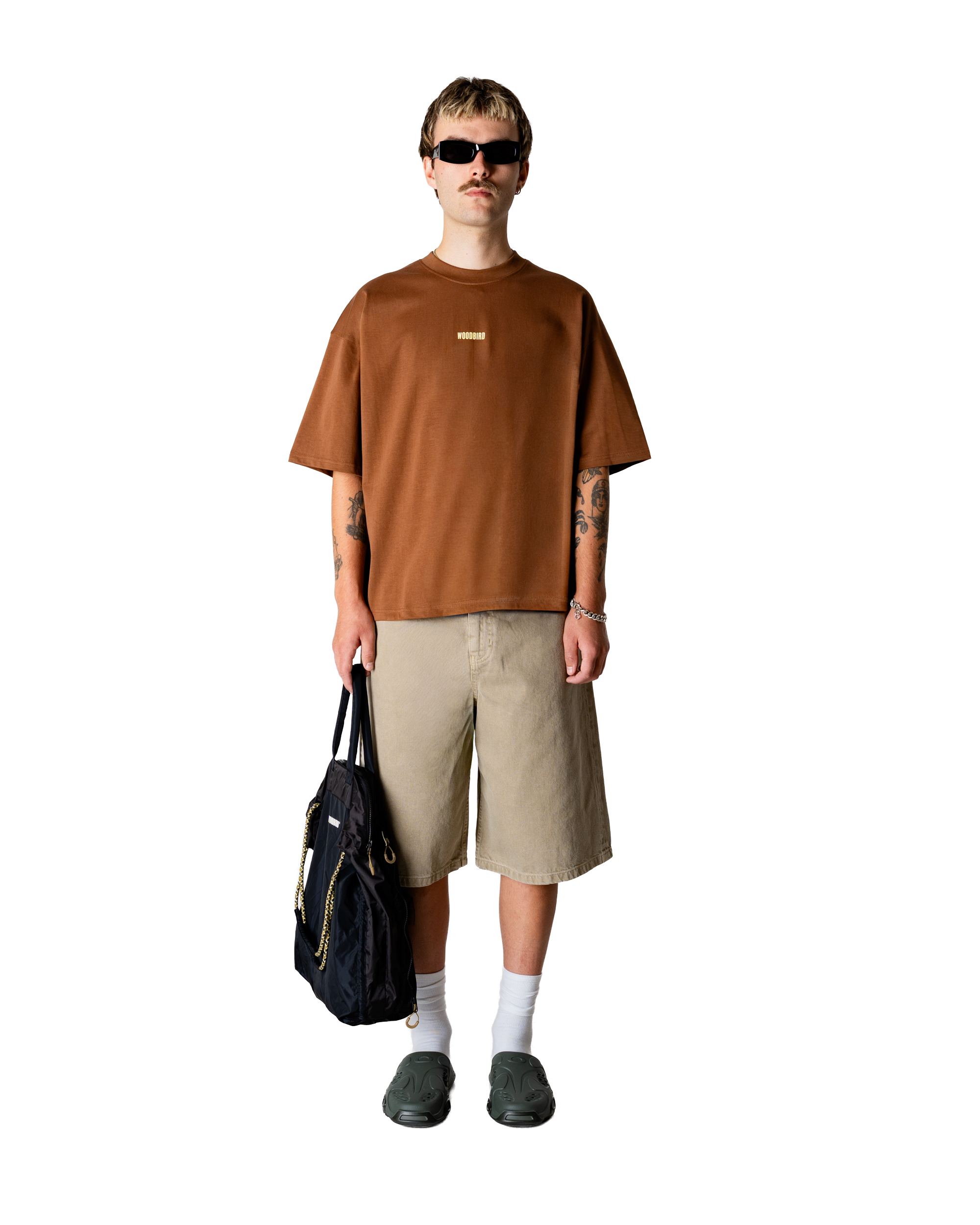 Woodbird WBBeam Lion Tee T-Shirts Mid Brown