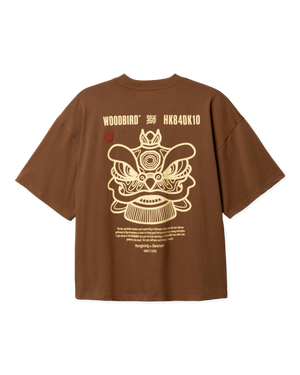 Woodbird WBBeam Lion Tee T-Shirts Mid Brown