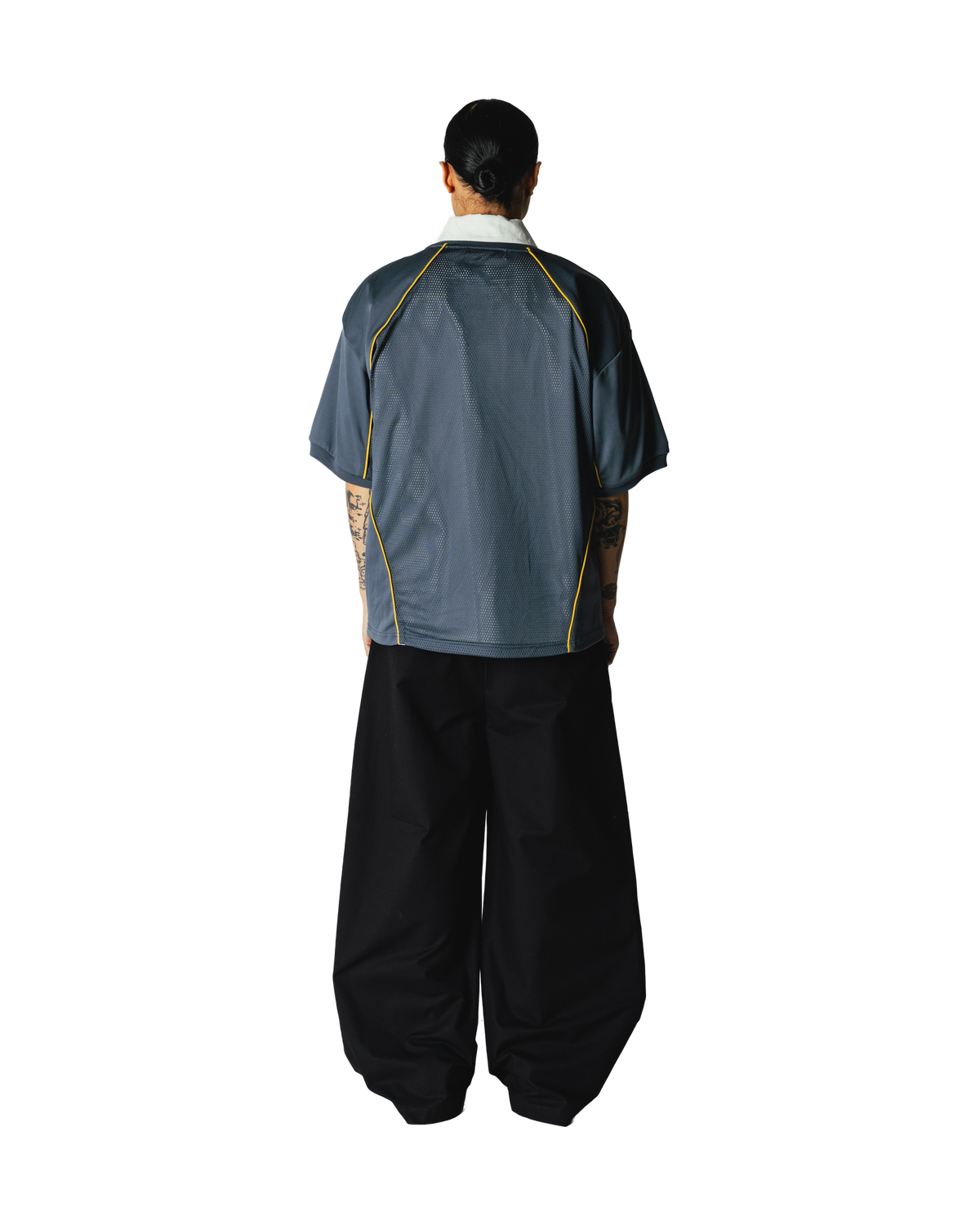 Woodbird WBBeam Mesh Cut Tee T-Shirts Slate Blue