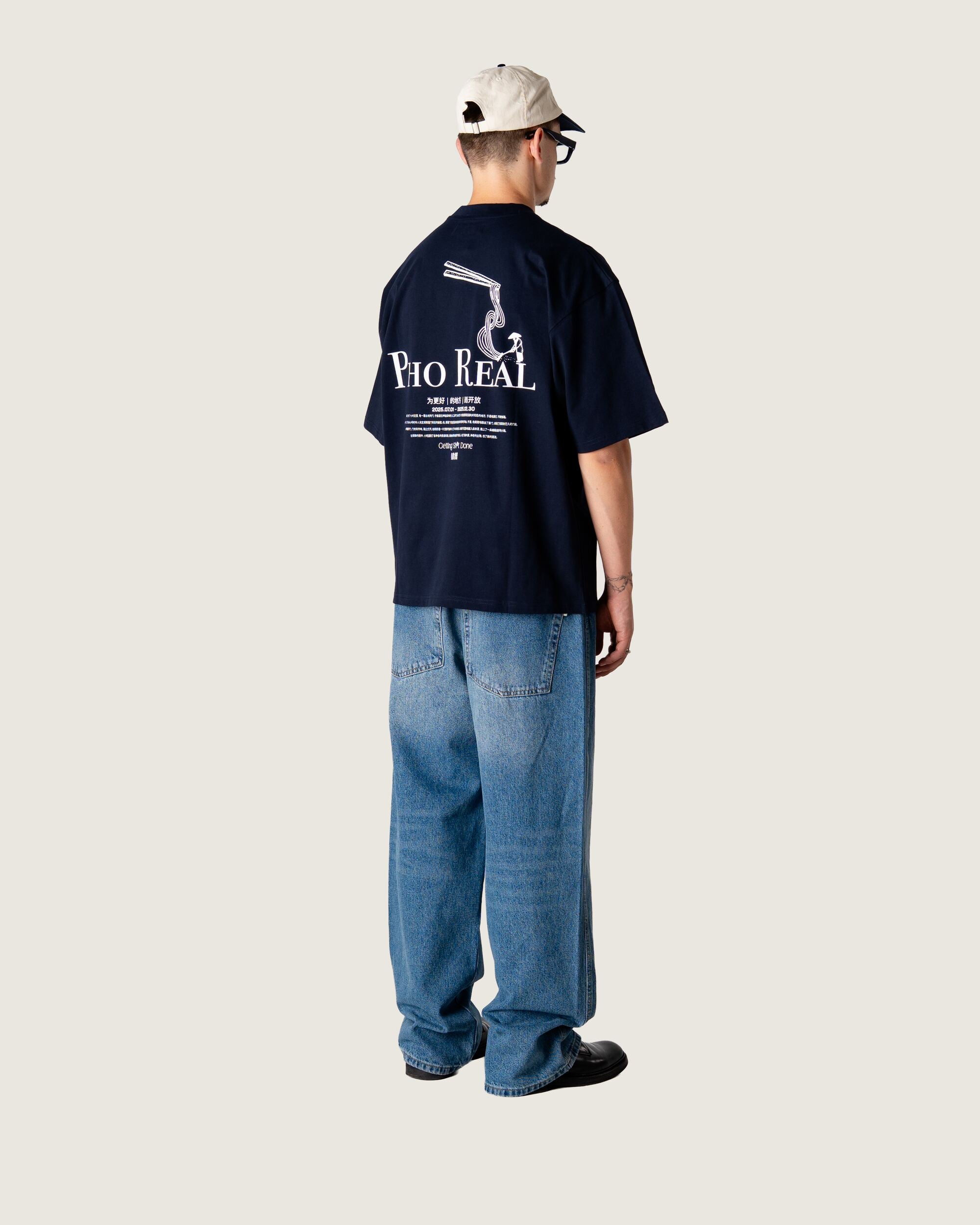 Woodbird WBBeam Pho Tee T-Shirts Dark Navy