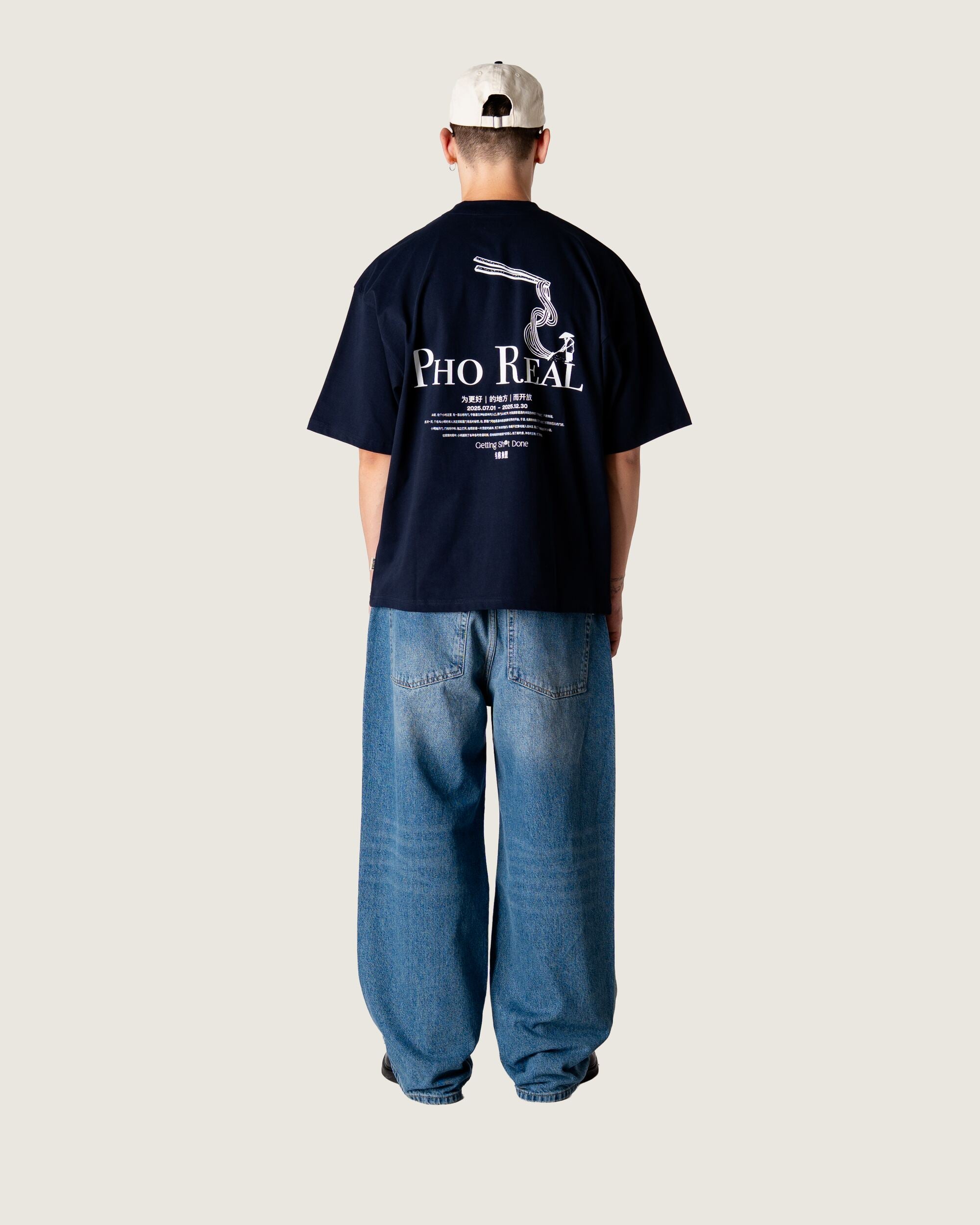 Woodbird WBBeam Pho Tee T-Shirts Dark Navy