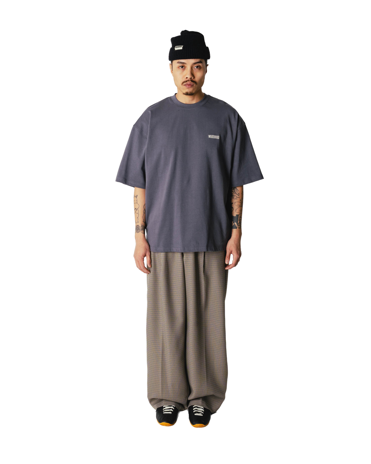 Woodbird WBBeam Retro Tee T-Shirts Slate Blue