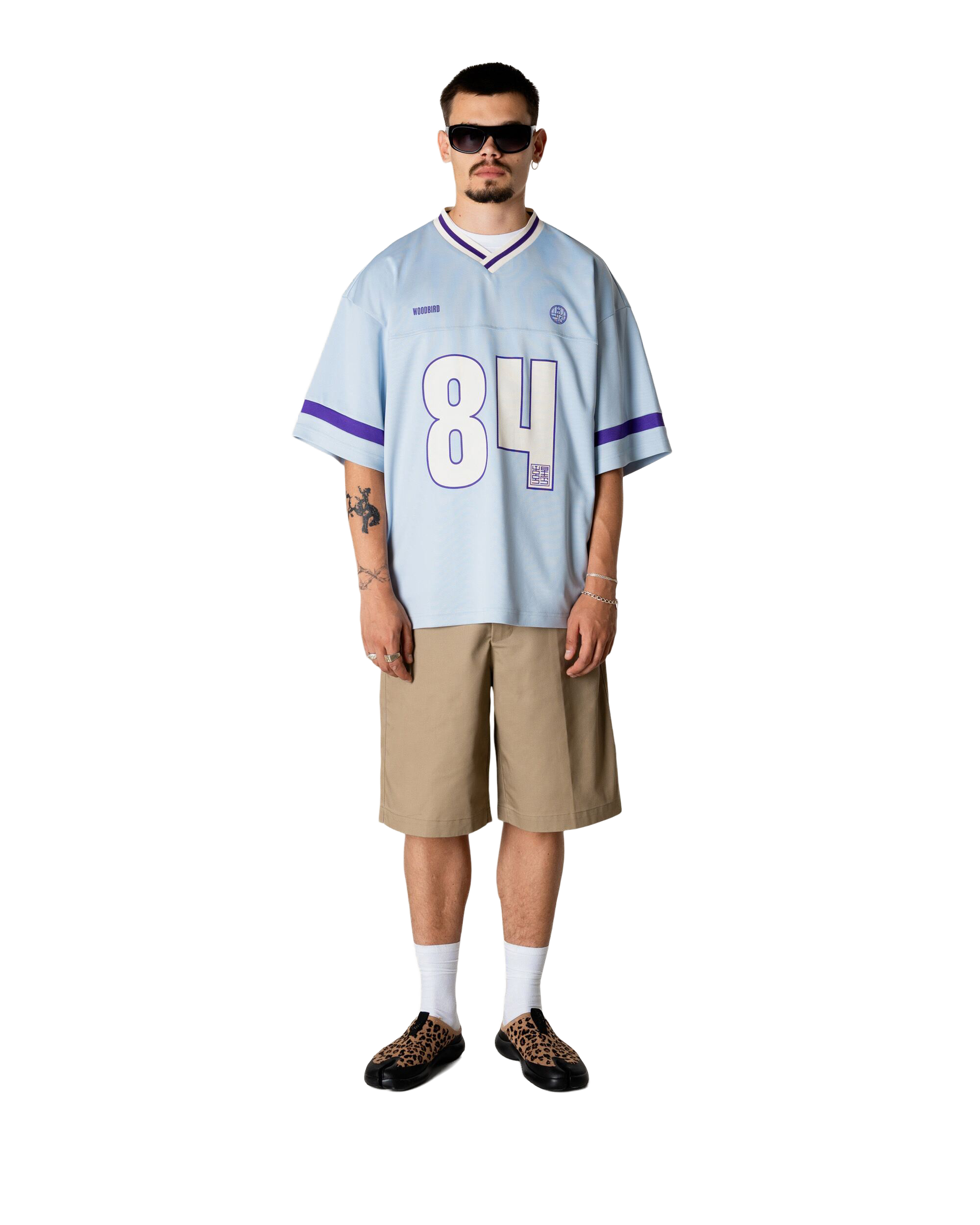 Woodbird WBBeam Sports Tee T-Shirts Dusty Blue