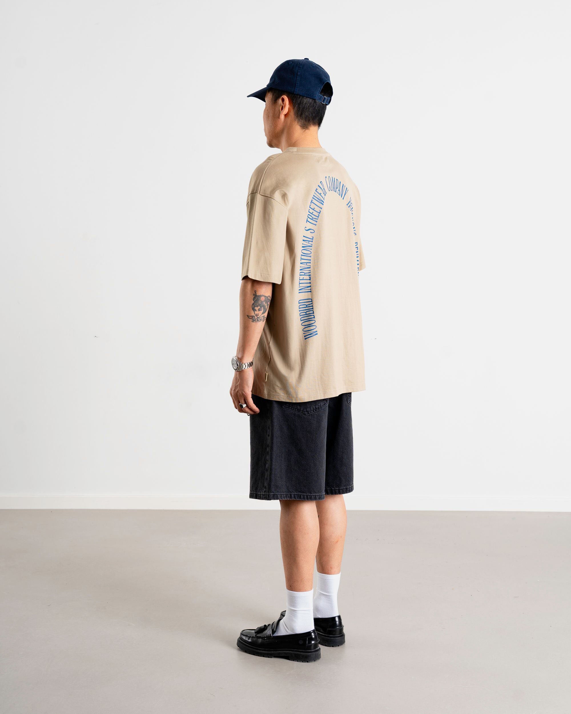 Woodbird WBBeam Street Tee T-Shirts Taupe Brown