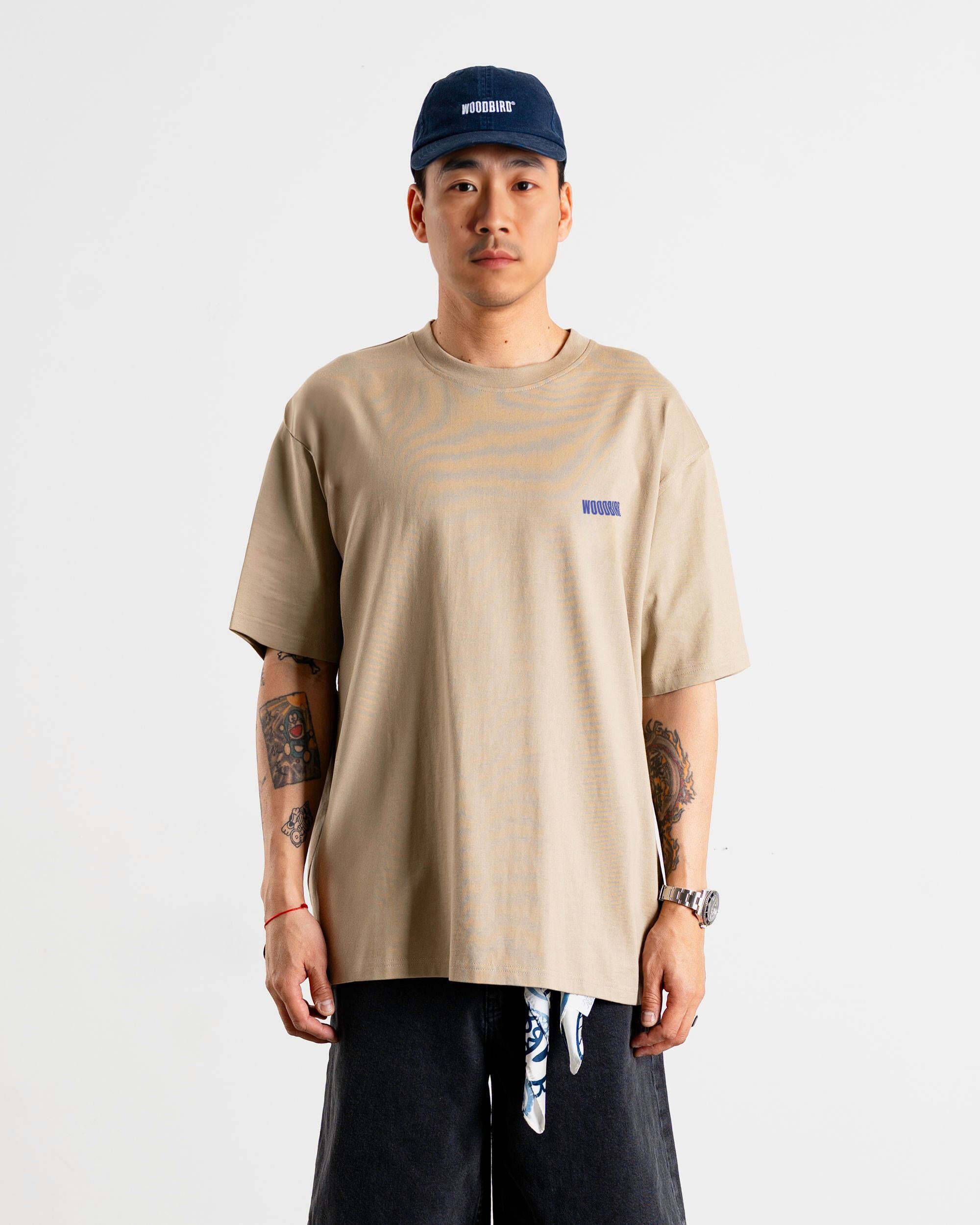 Woodbird WBBeam Street Tee T-Shirts Taupe Brown