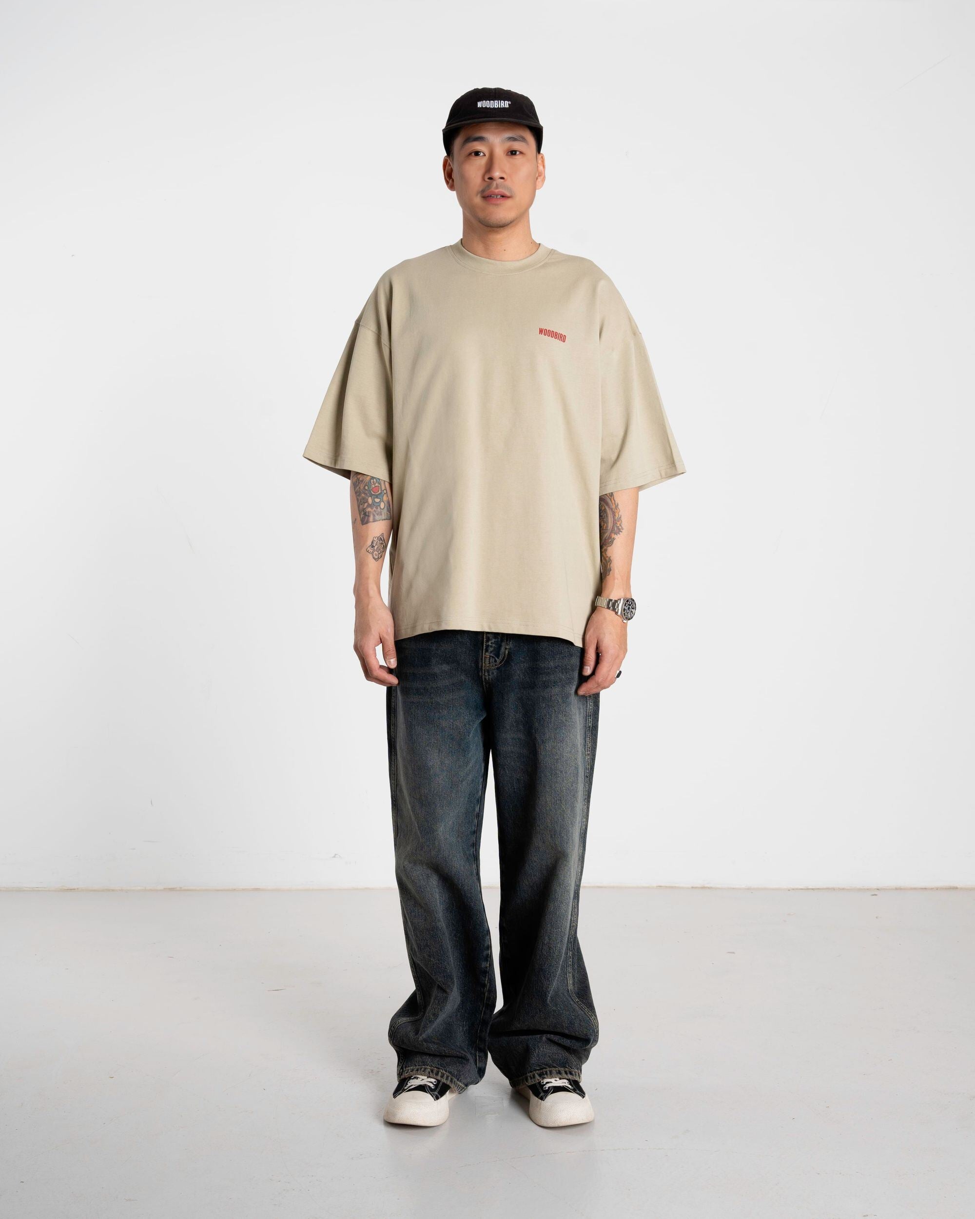 Woodbird WBBeam Sushi Tee T-Shirts Stone