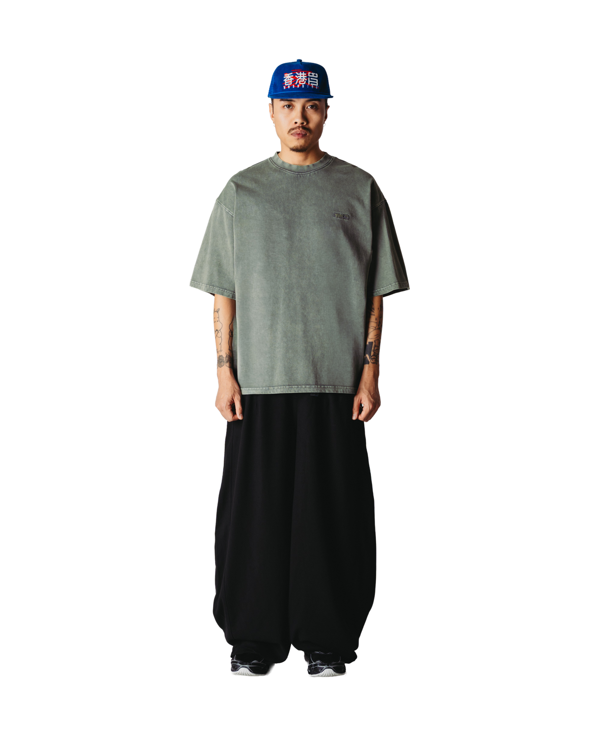 Woodbird WBBeam Tinted Tee T-Shirts Dusty Green