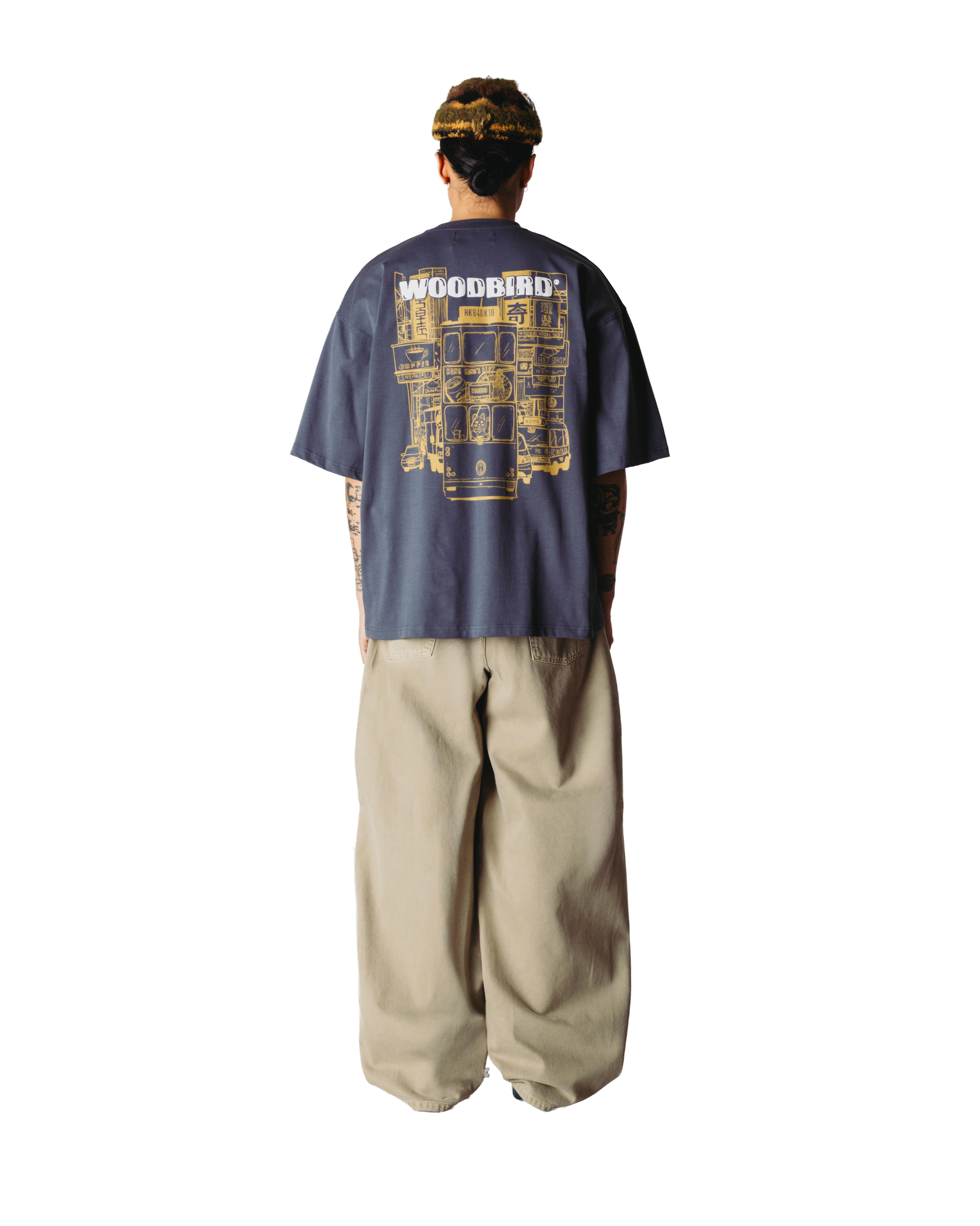 Woodbird WBBeam Tram Tee T-Shirts Slate Blue