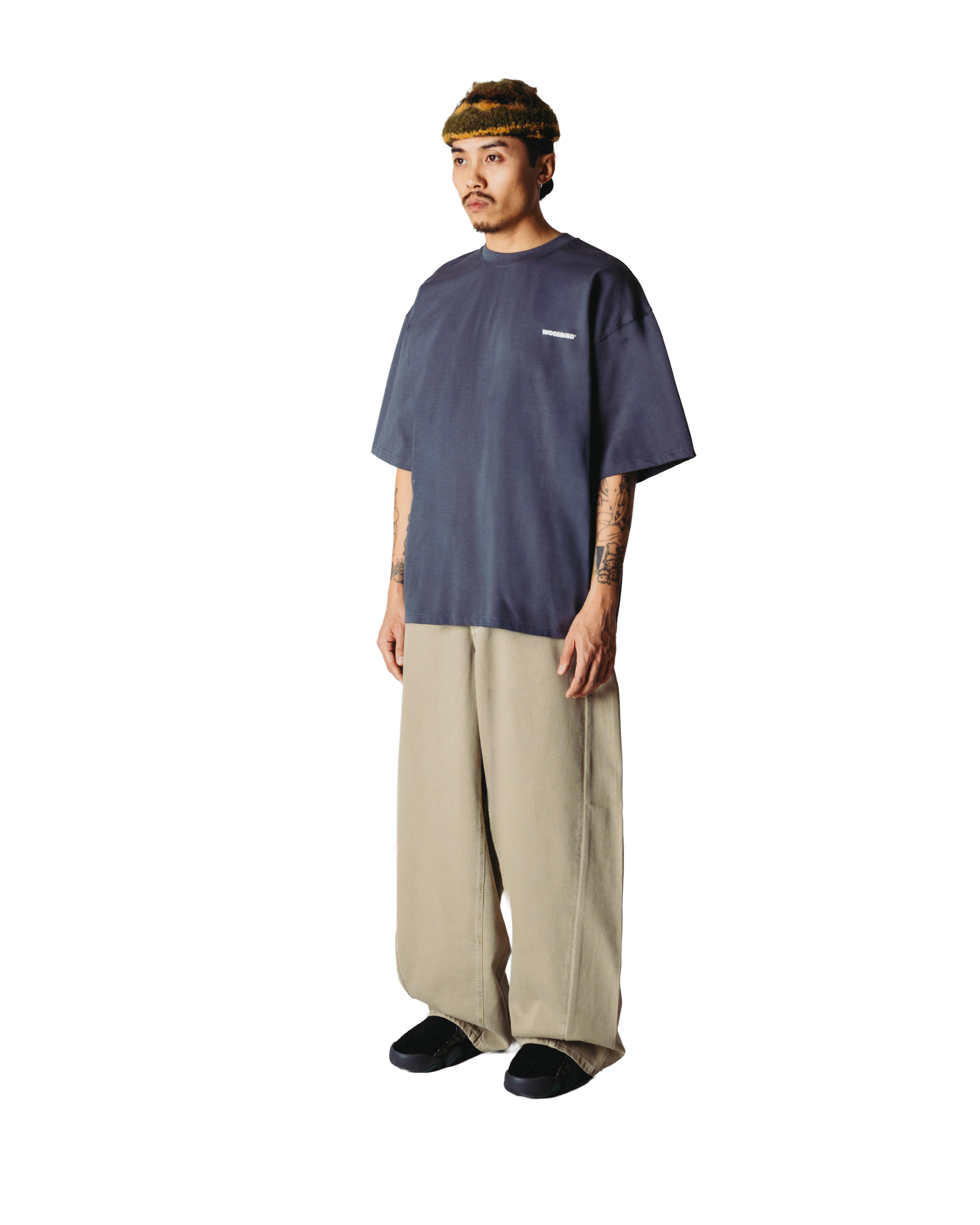 Woodbird WBBeam Tram Tee T-Shirts Slate Blue