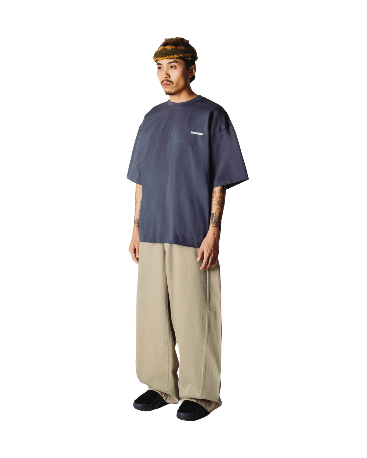 Woodbird WBBeam Tram Tee T-Shirts Slate Blue