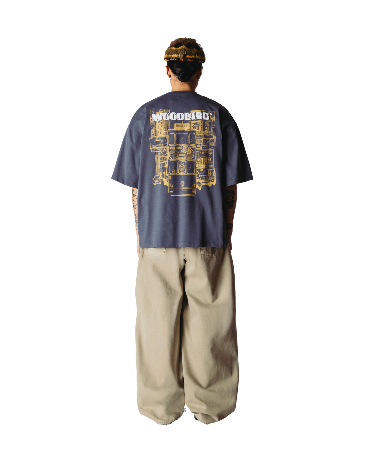 Woodbird WBBeam Tram Tee T-Shirts Slate Blue