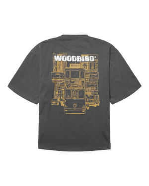 Woodbird WBBeam Tram Tee T-Shirts Slate Blue