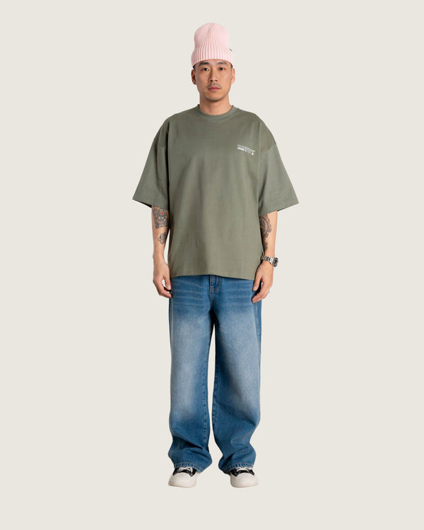 Woodbird WBBeam Wobble Tee T-Shirts Grey-Green