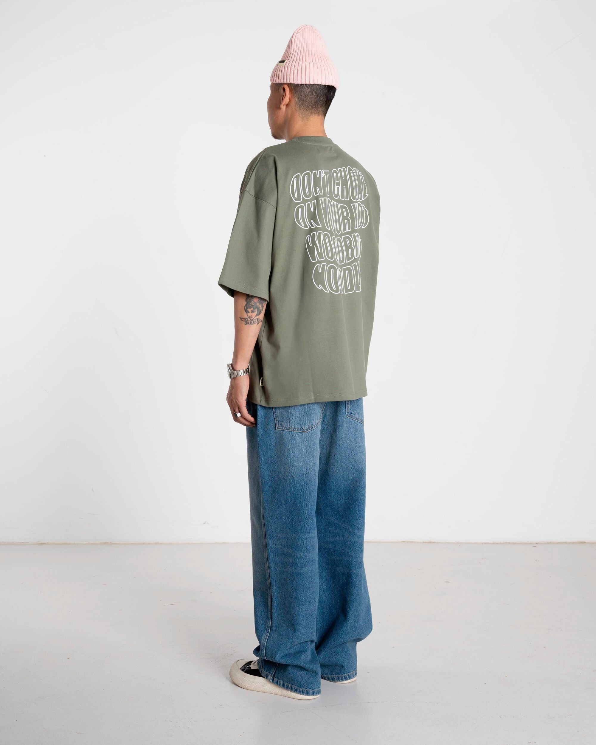 Woodbird WBBeam Wobble Tee T-Shirts Grey-Green