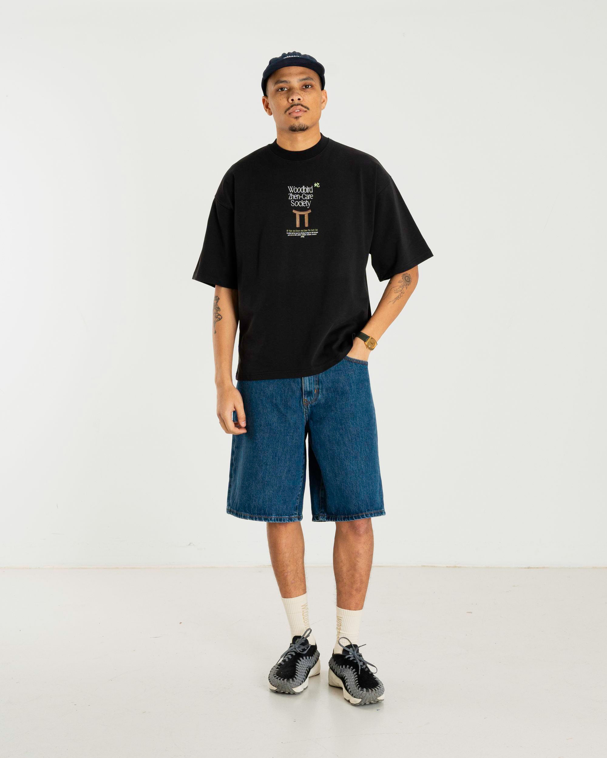 Woodbird WBBeam Zhen Tee. T-Shirts Black