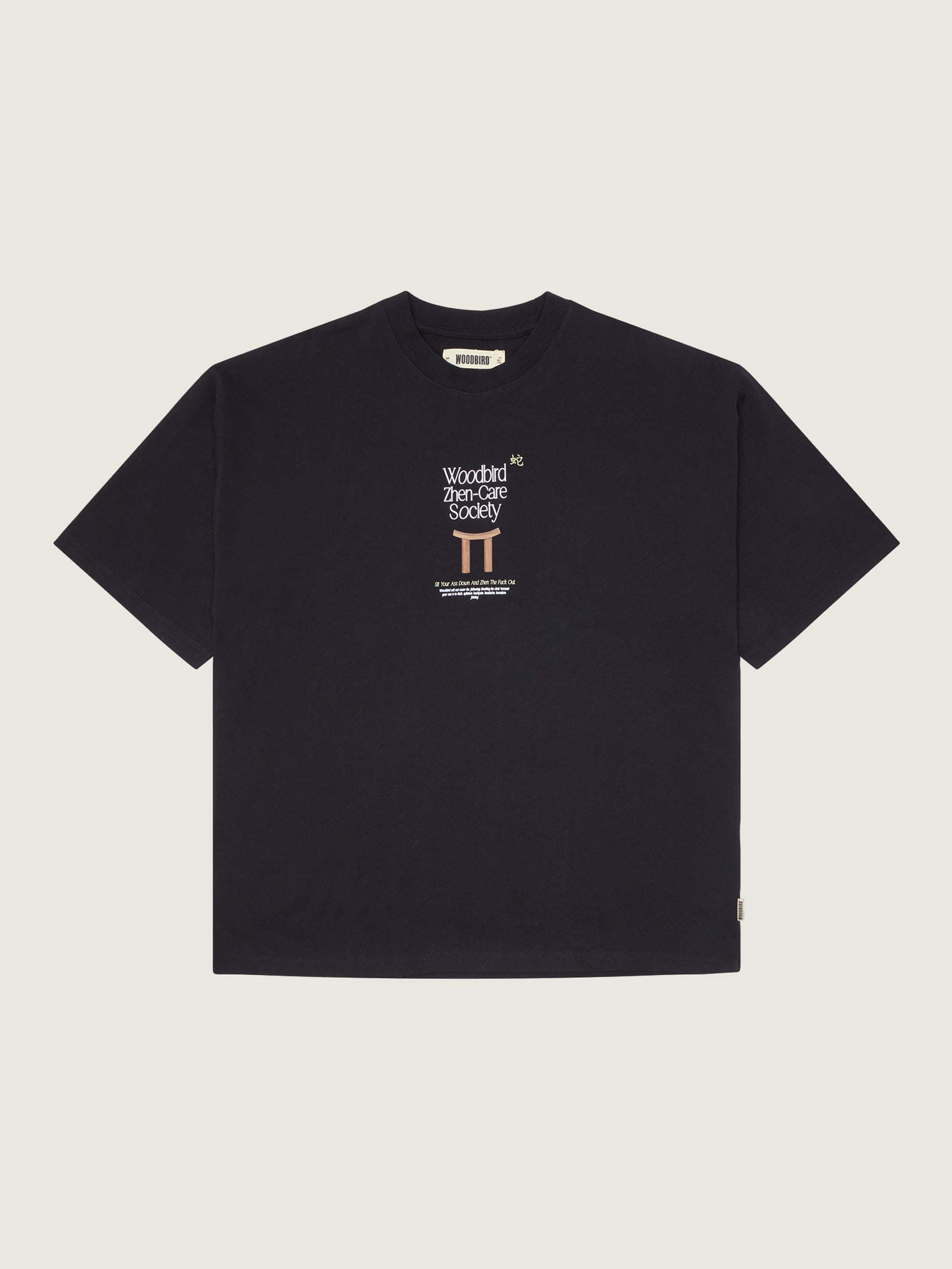 Woodbird WBBeam Zhen Tee. T-Shirts Black