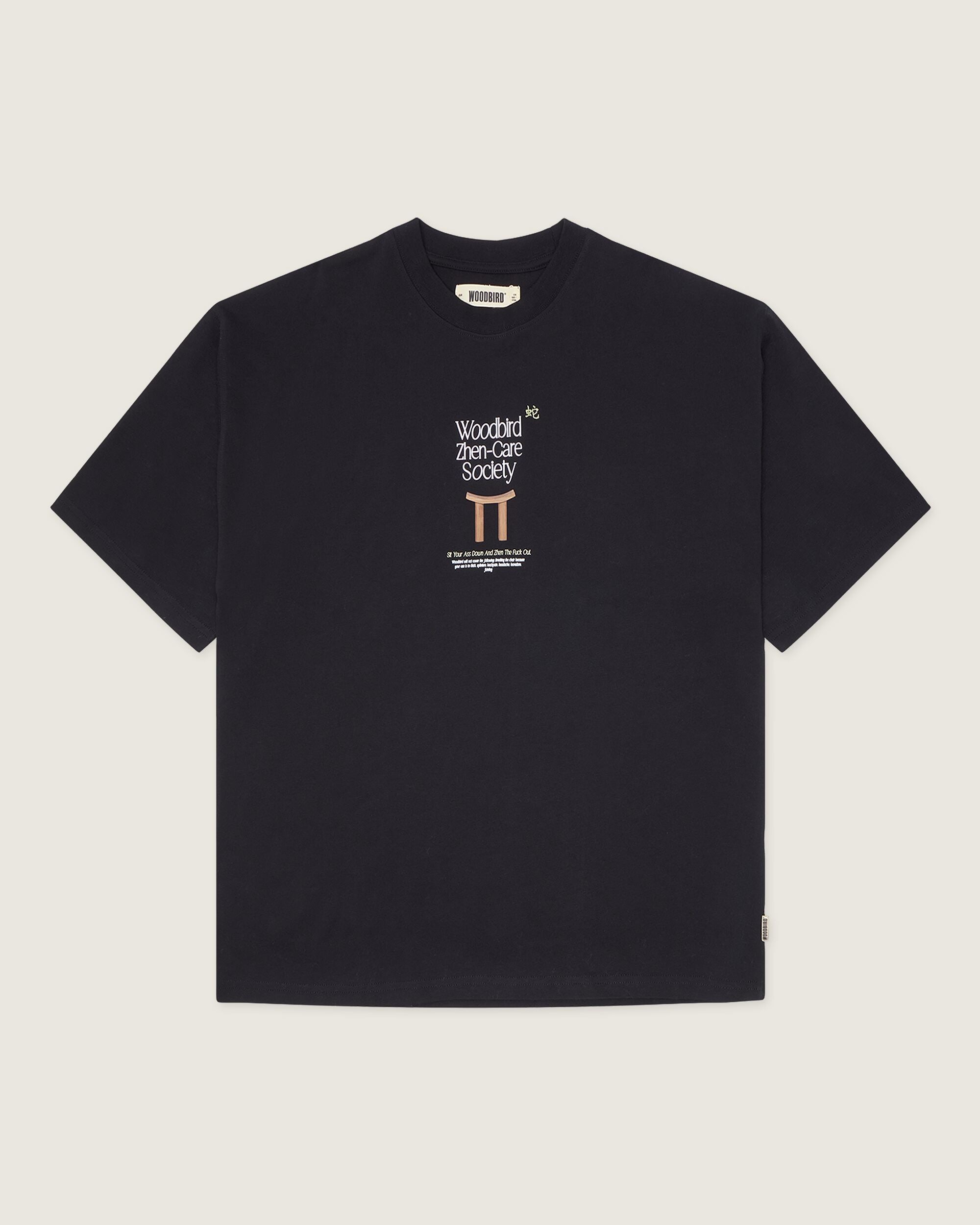 Woodbird WBBeam Zhen Tee. T-Shirts Black