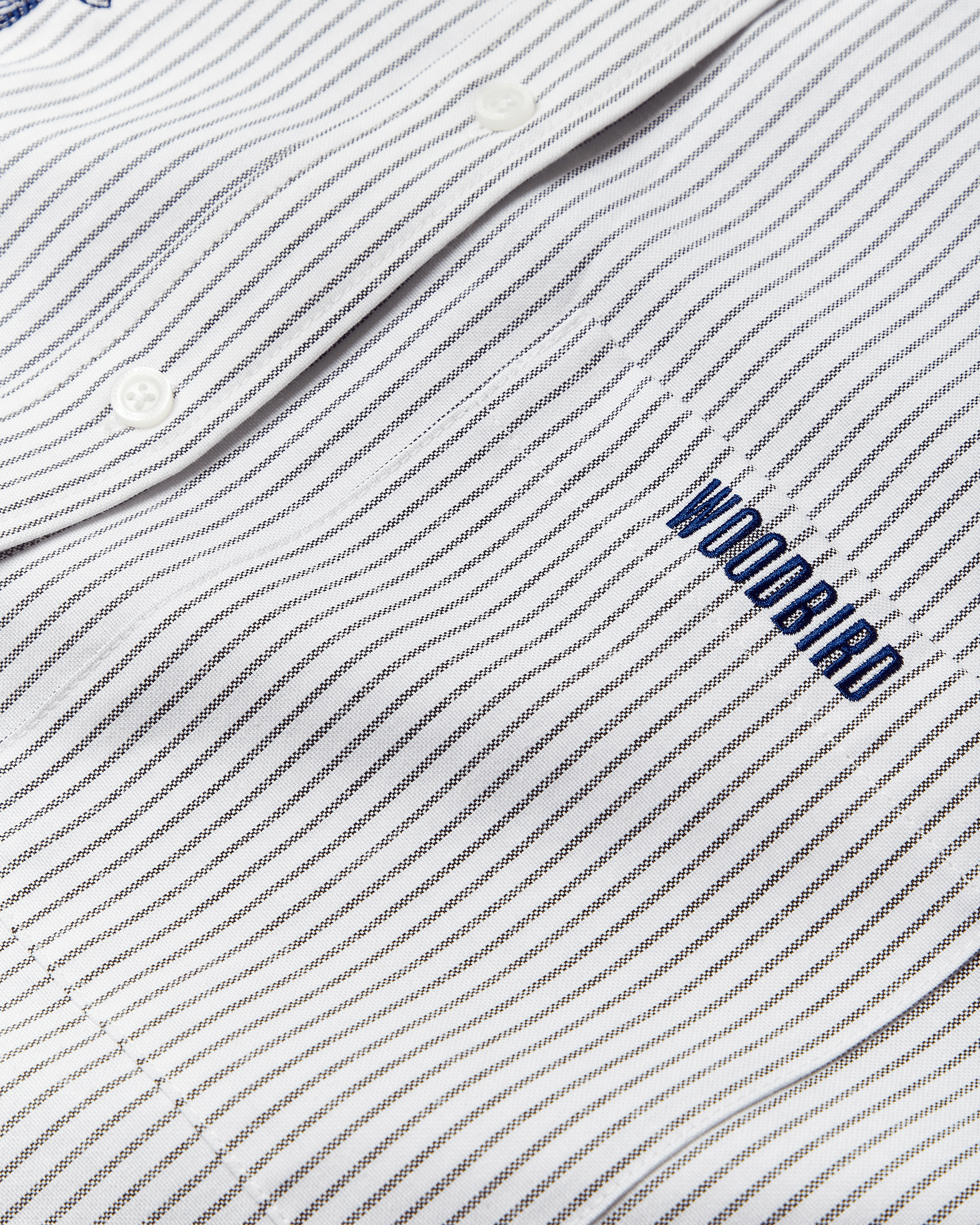 Woodbird Female WBBecca Ox Writing Shirt Shirts Navy-White