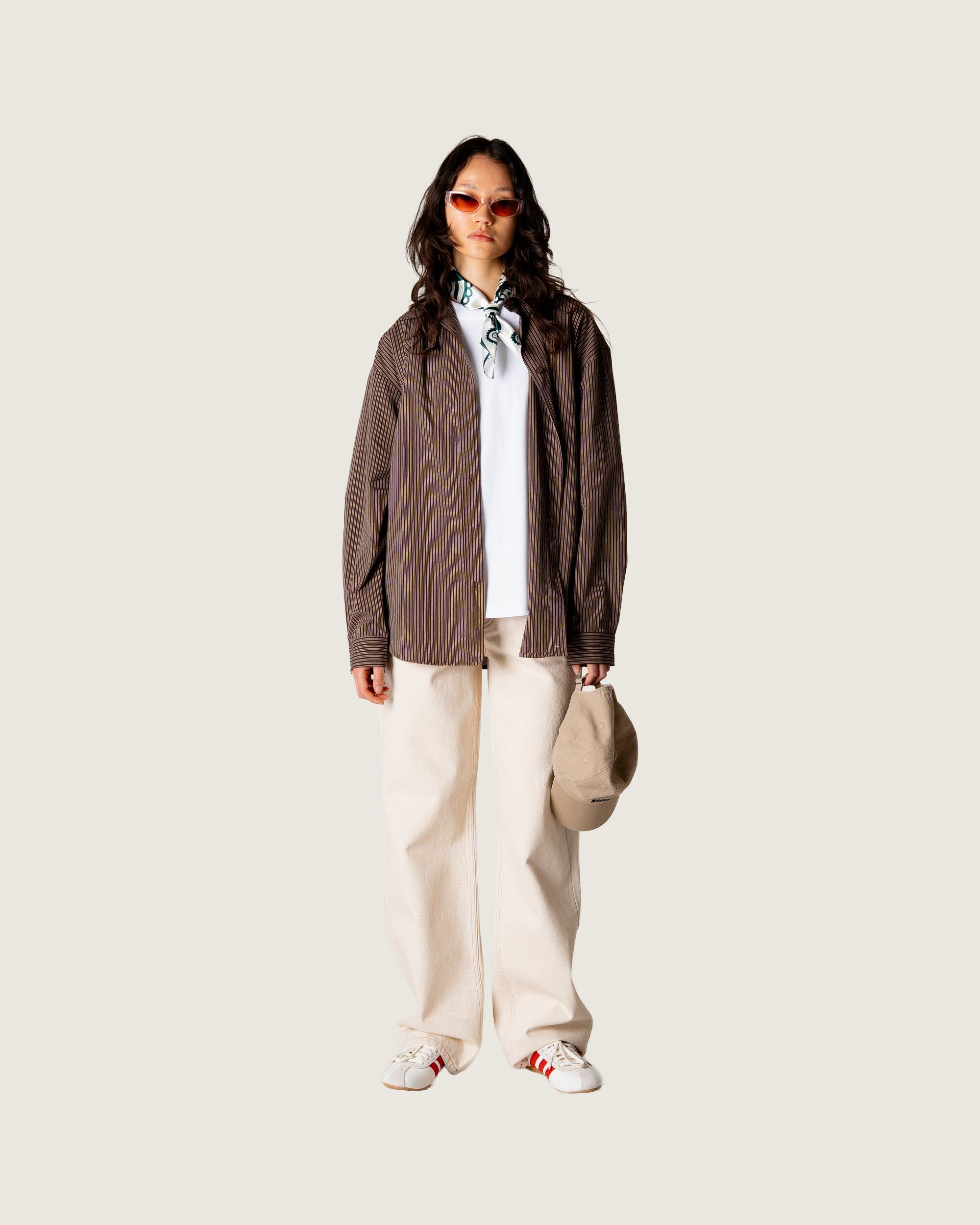 Woodbird Female WBBecca Stripe Shirt Shirts Brown
