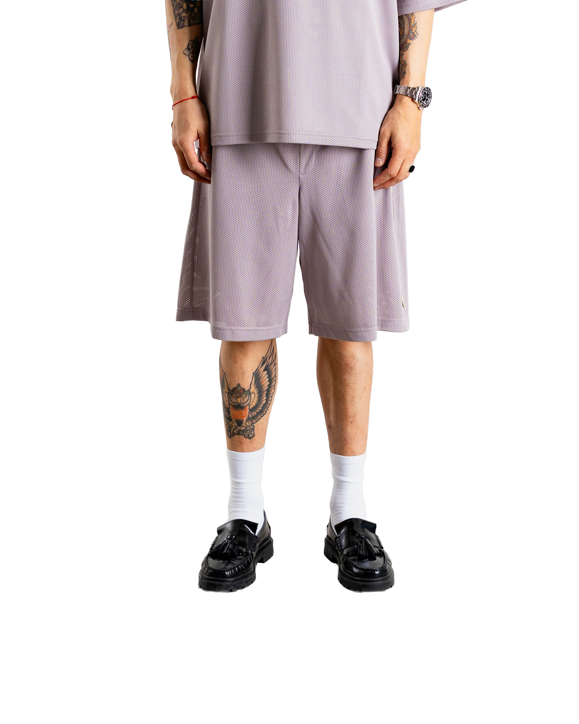 Woodbird WBBen Mesh Shorts Shorts Grey-Purple