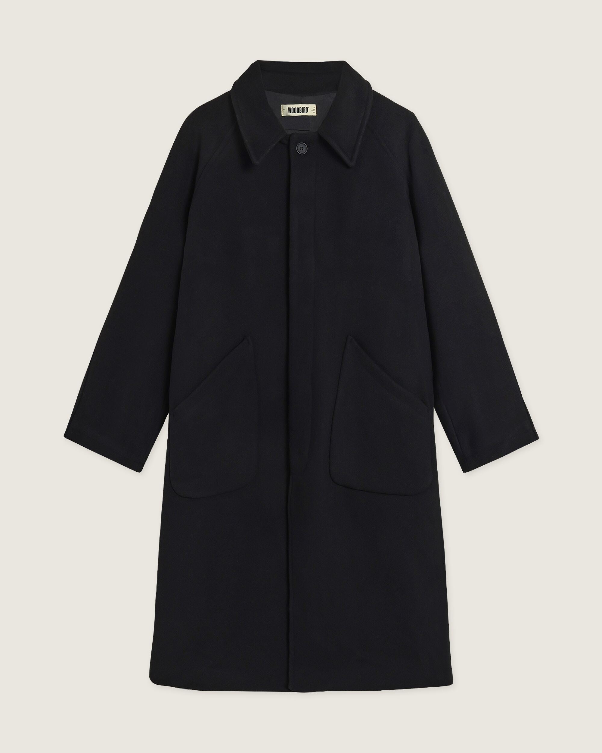 Woodbird WBBergt Wool Coat Outerwear Black