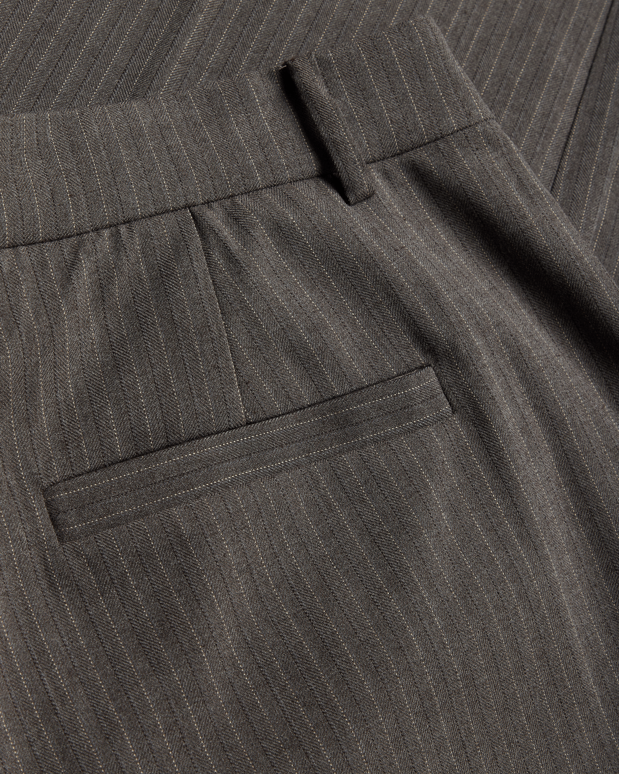 Woodbird WBBin HB Stripe Pants Pants Dark Grey